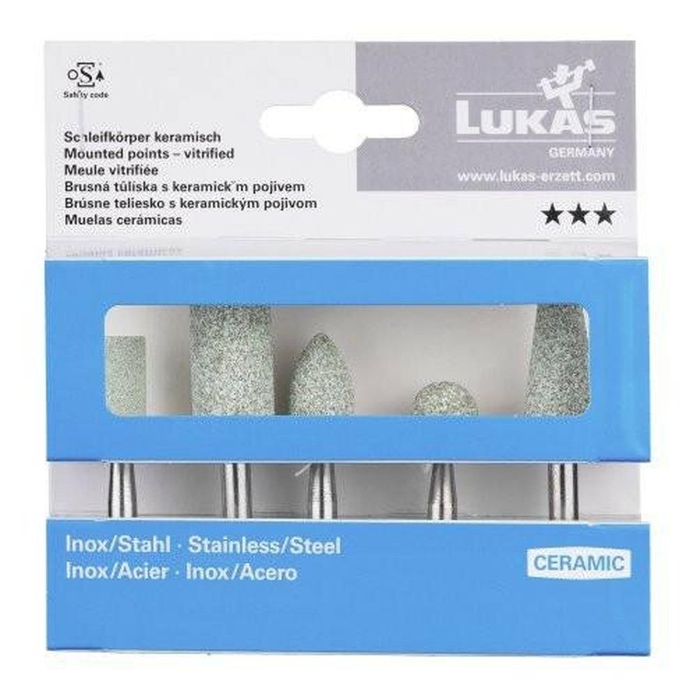 LUKAS-ERZETT Schleifstift LUKAS SCHLEIFSCHEIBENSATZ 5-tlg. EDELSTAHL/KERAMIK