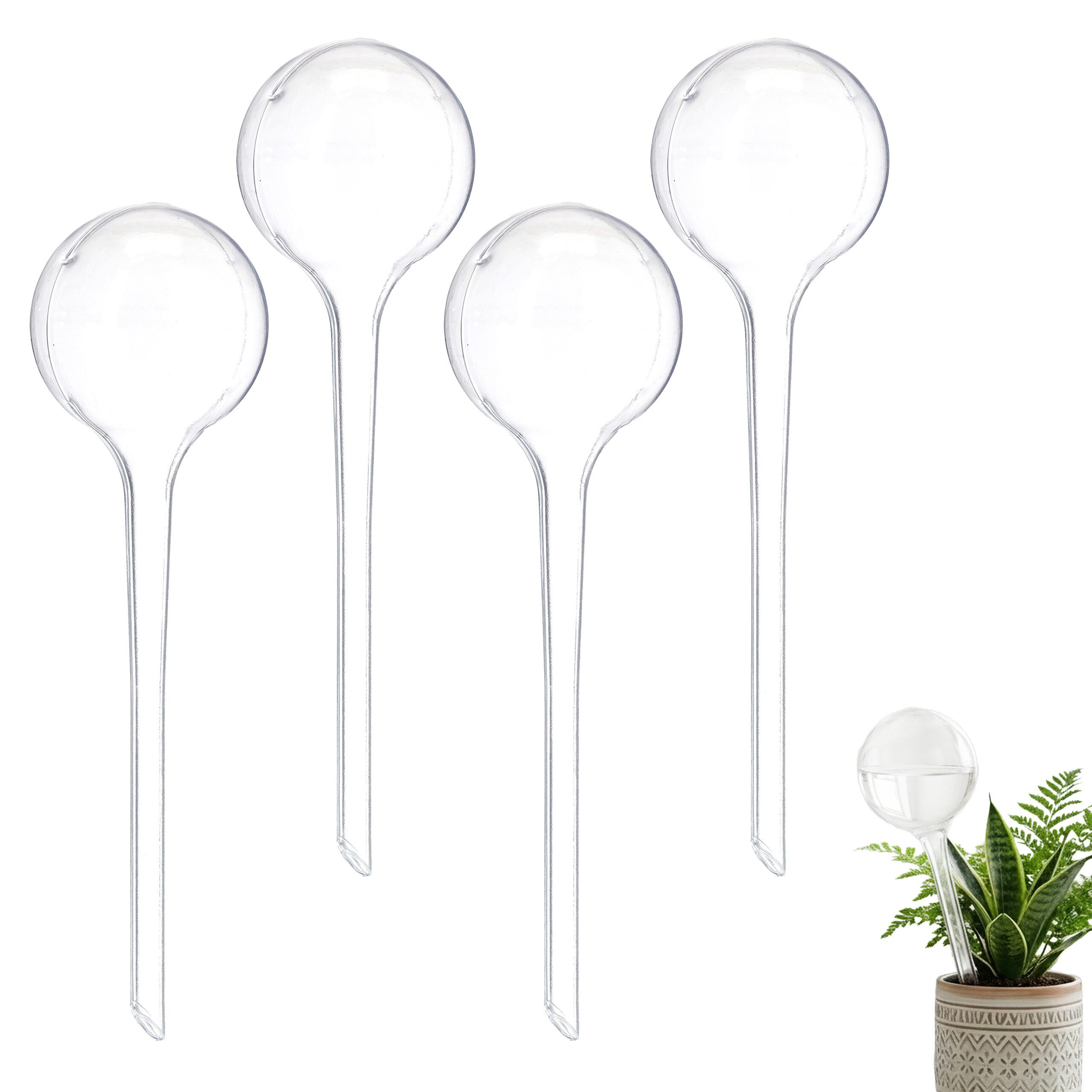 relaxdays Tropfer 24 x Bewässerungskugeln transparent, (4-tlg)