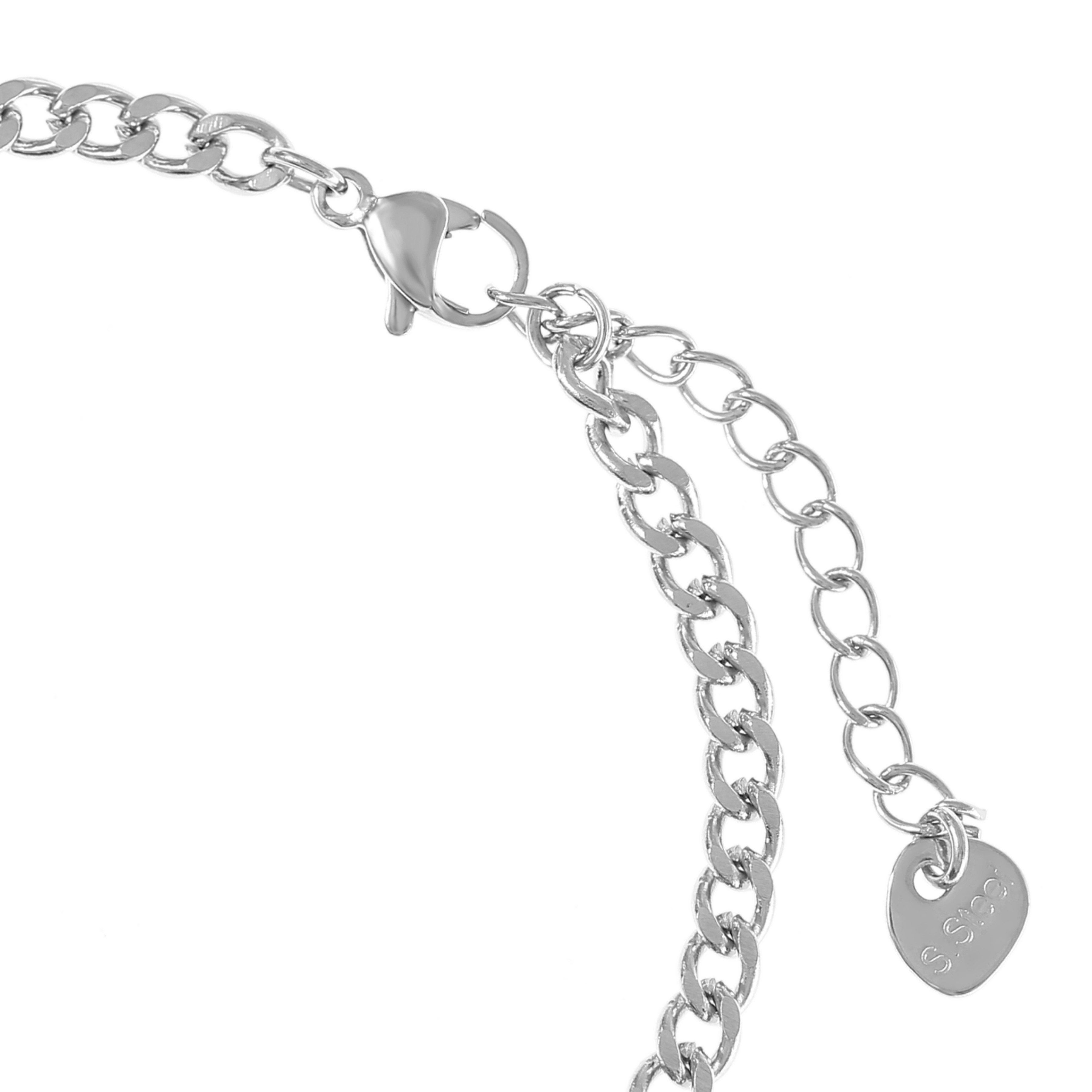 Made by Nami Edelstahlarmband Perlen Armband Damen bunt Edelstein verstellbar Edelstahl wasserfest, Mit bunten Edelsteinen – hypoallergen – mit Verlängerung – Bild 3 von 4