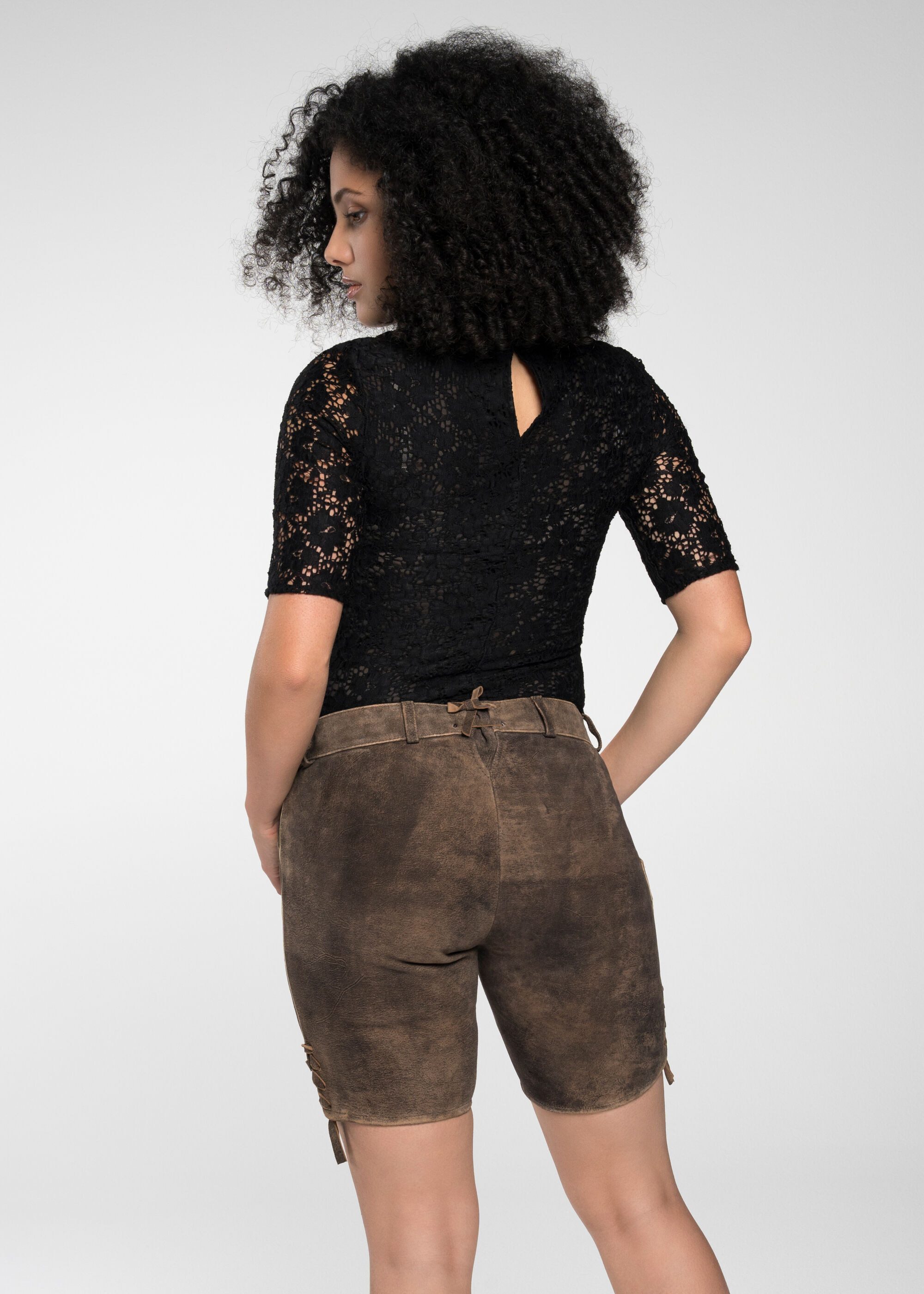 Spieth & Wensky Trachtenbluse Trachtenbody "Fidelis" Tropfenausschnitt hinten