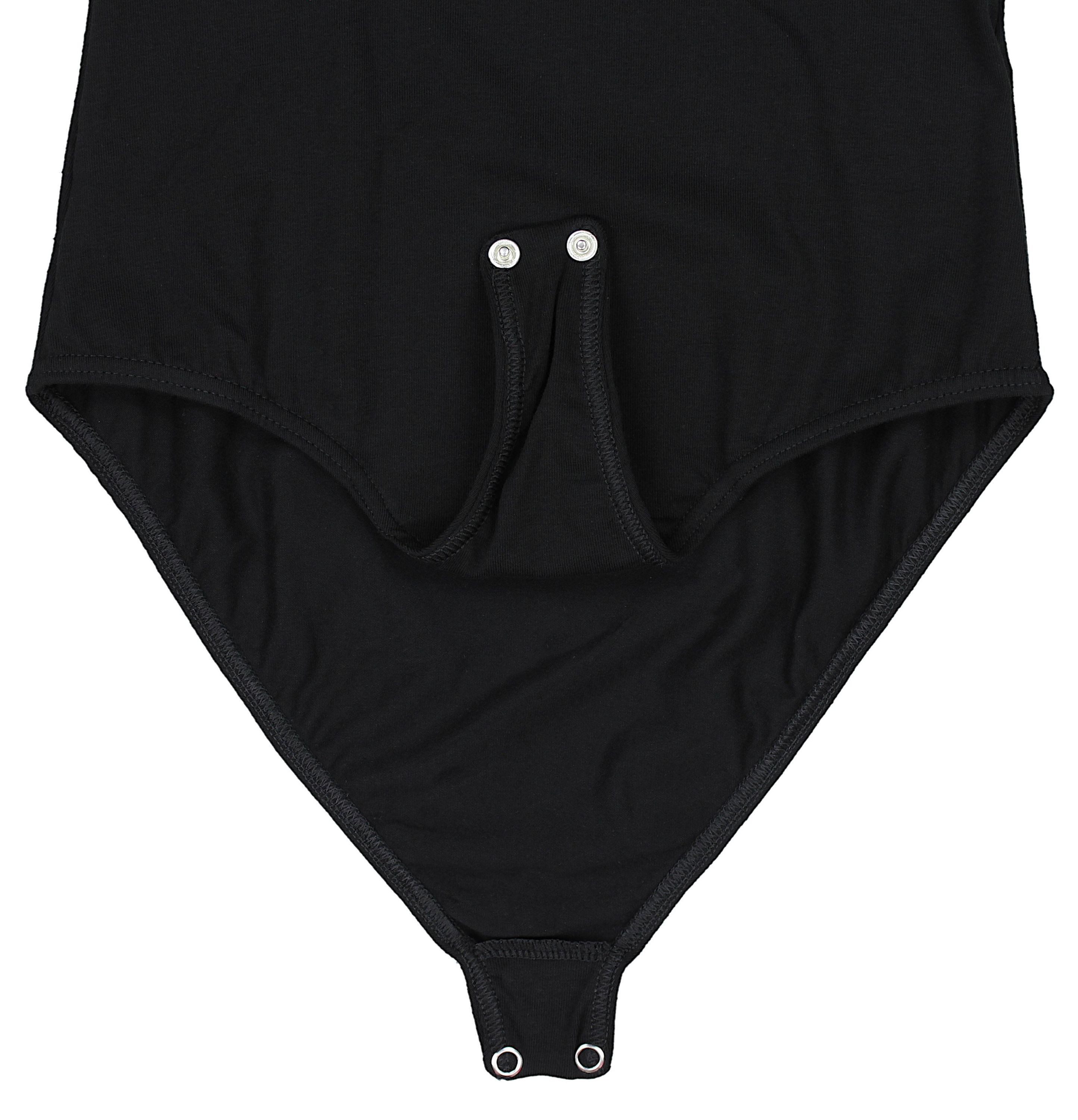 Alkato Kurzarmbody Kurzarm Bodysuit mit Rundhalsausschnitt – Bild 4 von 5