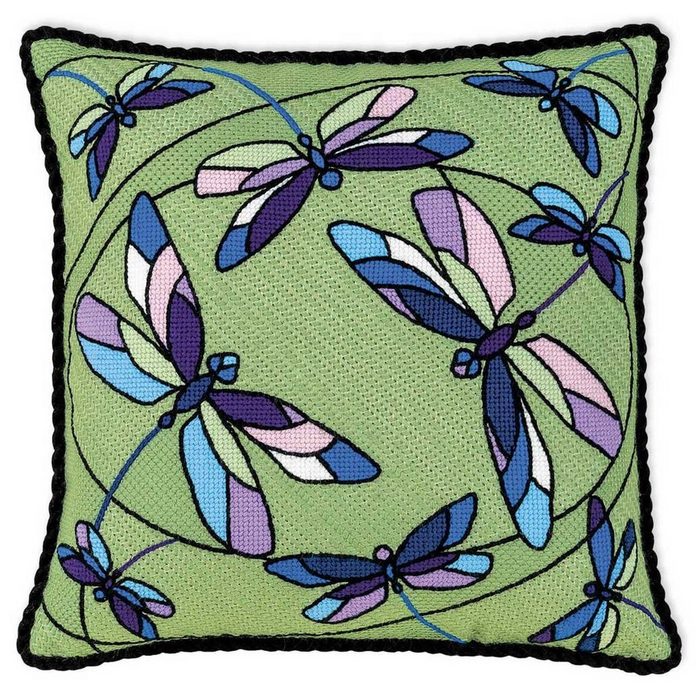 Riolis Kreativset Riolis Kreuzstich-Set "Buntglasfenster. Libellen" Zählmuster (embroidery kit)