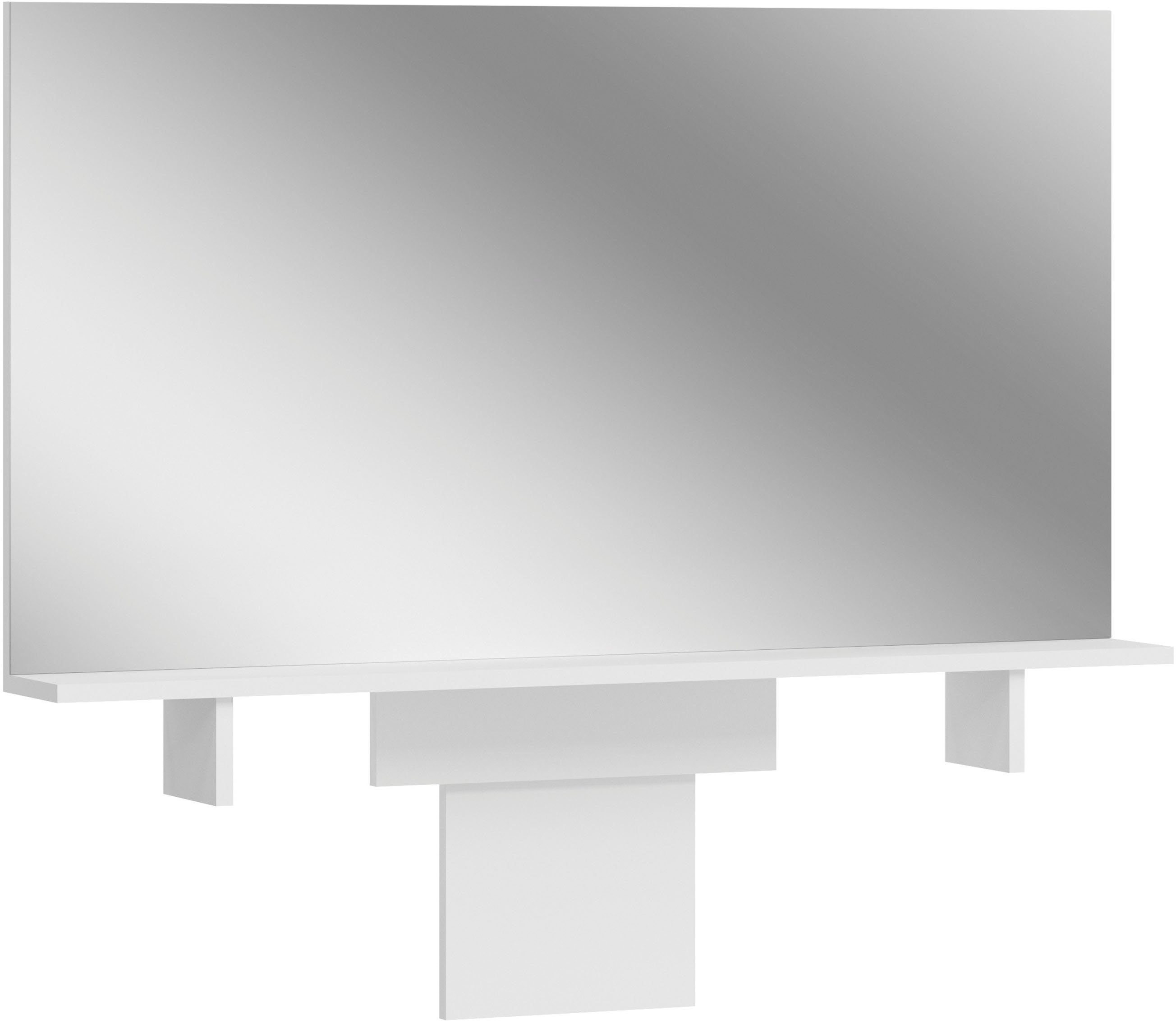 welltime Badspiegel Pisa, Breite 110 cm, passend zu Schreibtisch Pisa 24251256, 1 Ablageboden, Schminkspiegel, Spiegel, Aufsatzspiegel, Schminktisch