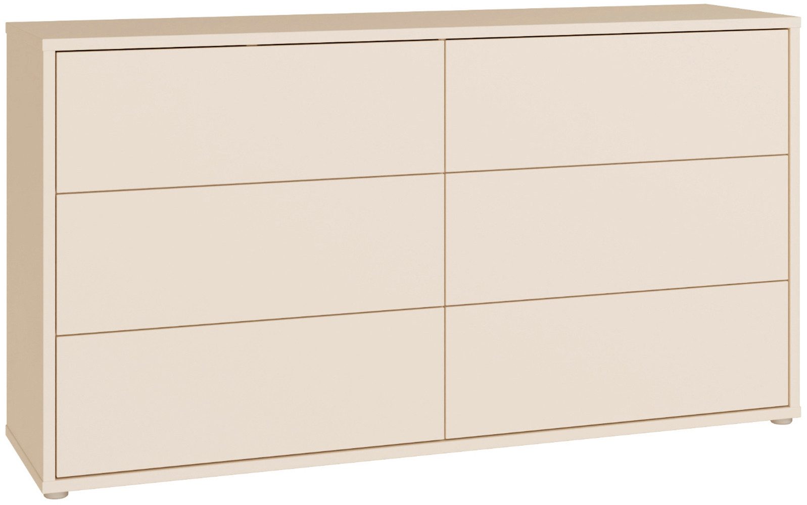 FORTE Sideboard Alice Springs, Kommode mit 6 Schubkästen, Breite 154,5cm, Schubkästen mit Vollauszug, grifflos,Push to open, Stauraum