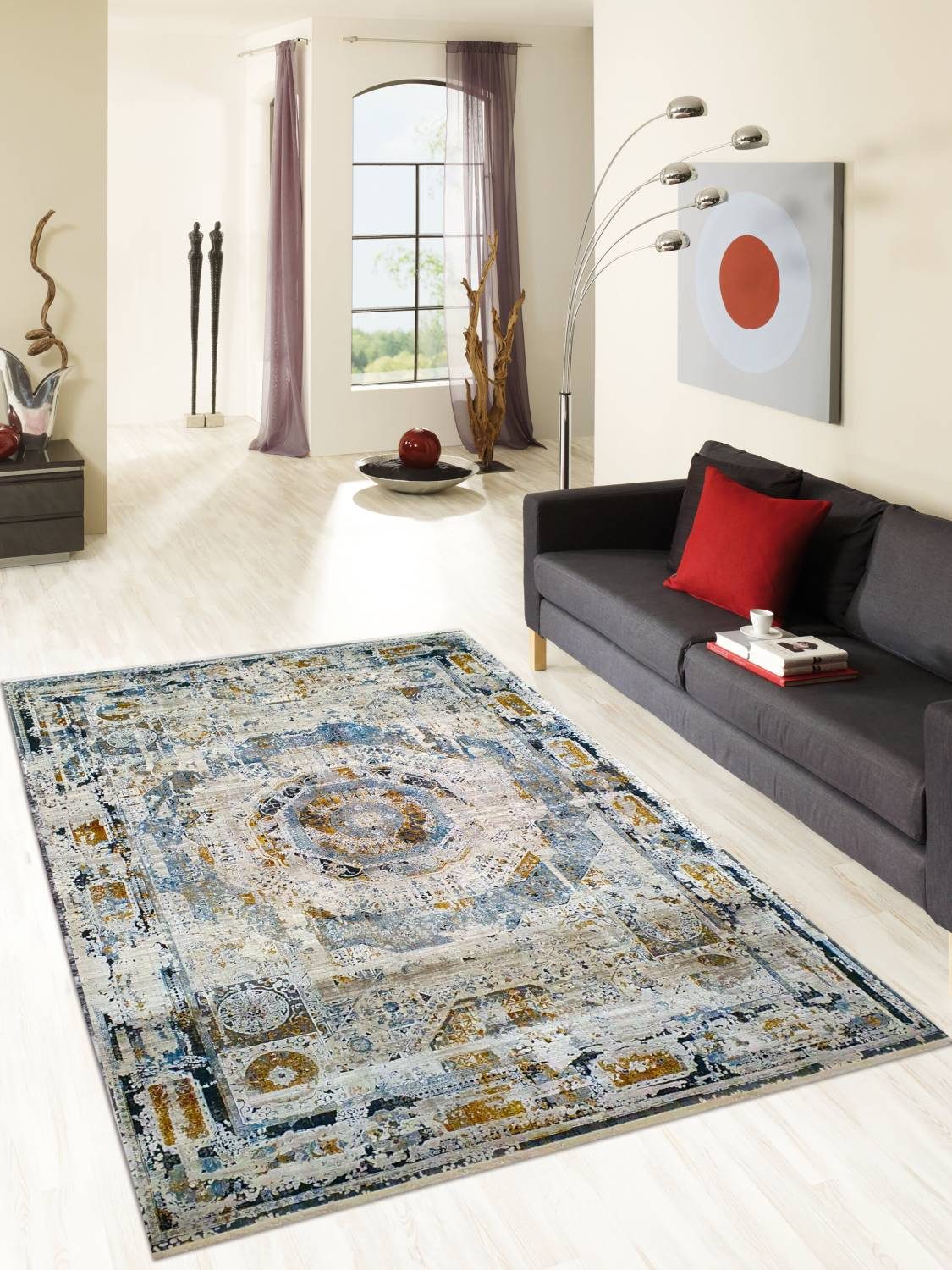 Rug Studios Teppich INDRAVATI abweichendes Design, Rechteckig, Höhe: 8 mm, modern, 200 x 300 cm, Multi