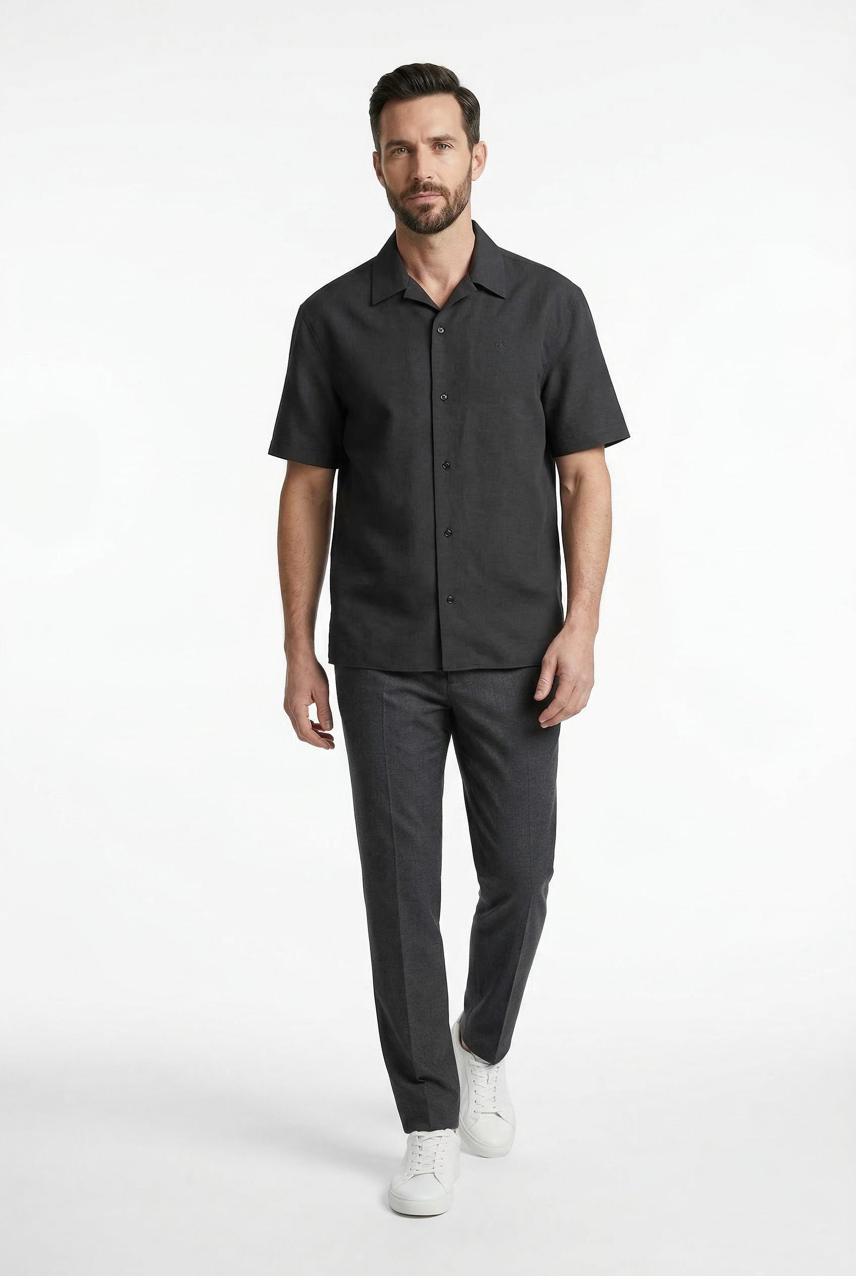 Calvin Klein Leinenhemd LINEN CLASSIC Regular Fit, Leinen-Viskosemix