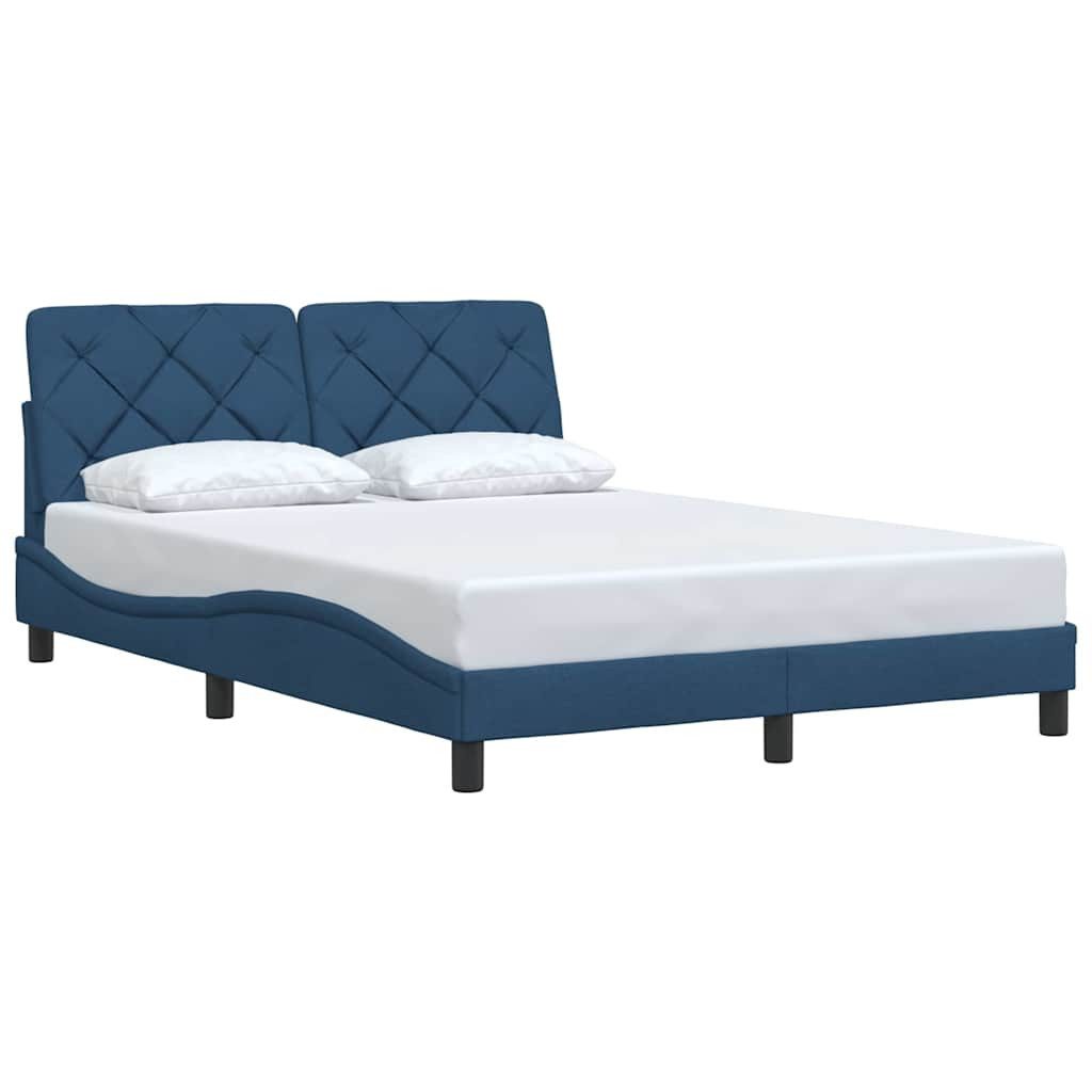 vidaXL Bett Bettgestell ohne Matratze Blau günstig online kaufen
