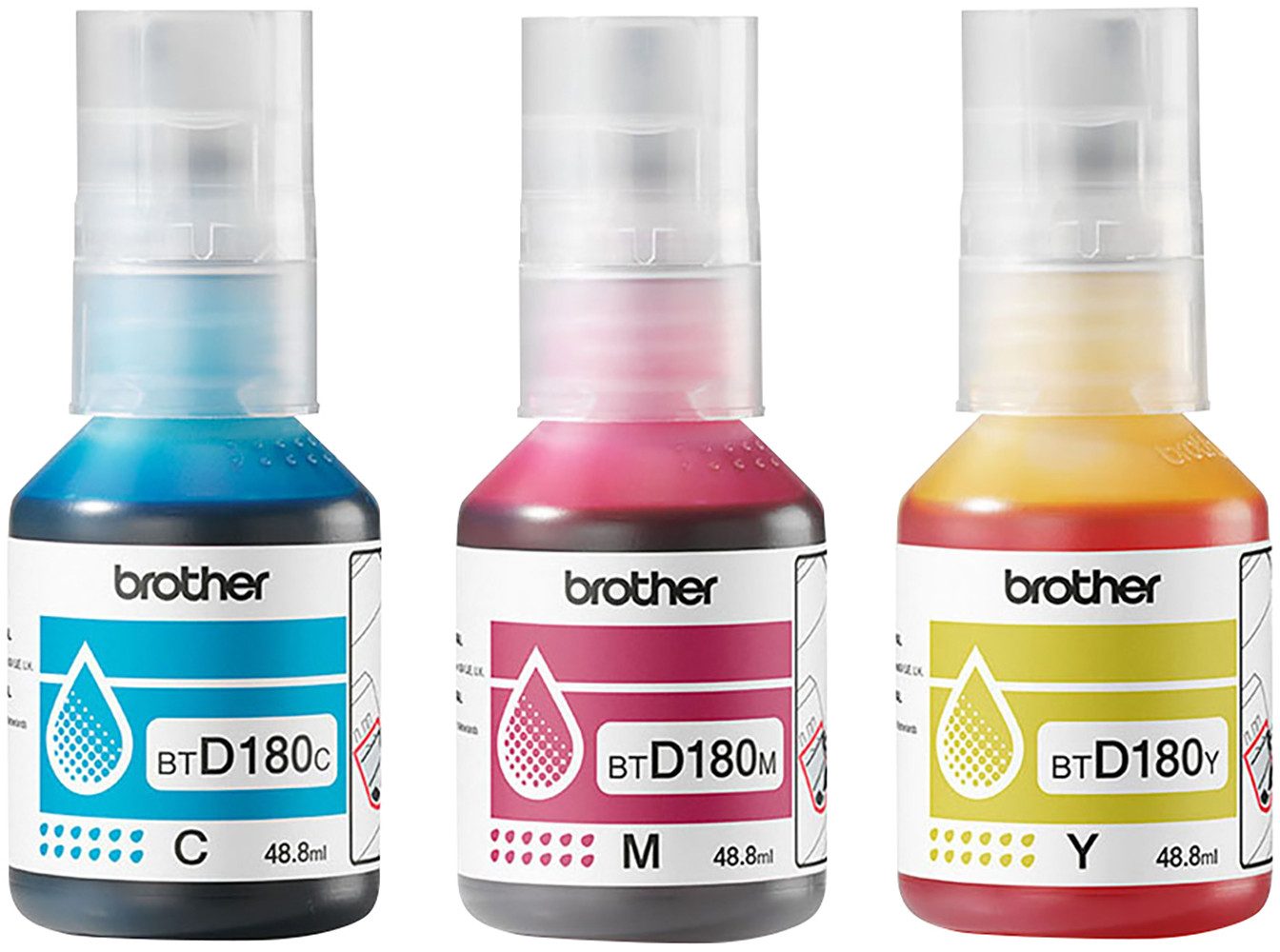 Brother BTD180CLVAL Nachfülltinte (für Brother, Packung, 3x)