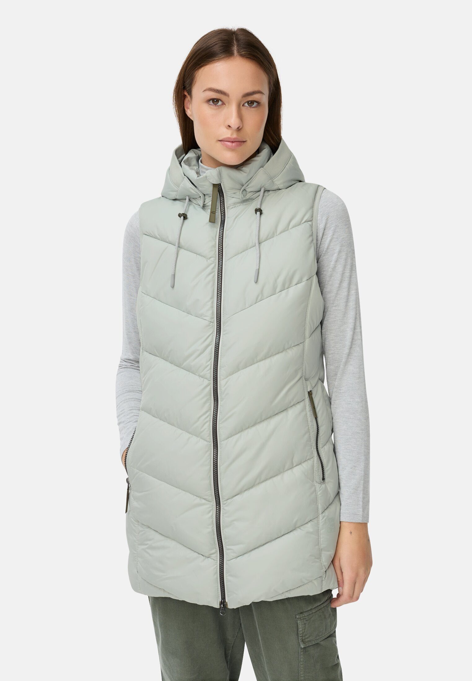 camel active Steppweste mit abnehmbarer Kapuze ärmellos Abnehmbare Kapuze A günstig online kaufen