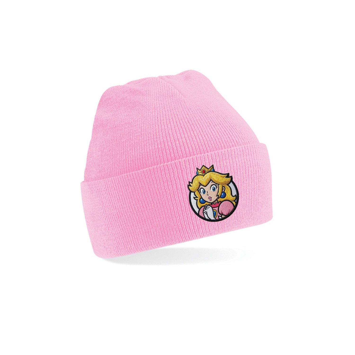 Blondie & Brownie Beanie Beanie Peach Face Patch Strickmütze Retro Unisex Style FreizeitlookFit (Einzelartikel, Einzelartikel) Beanie PeachFacePatch Pilz Edition Mütze