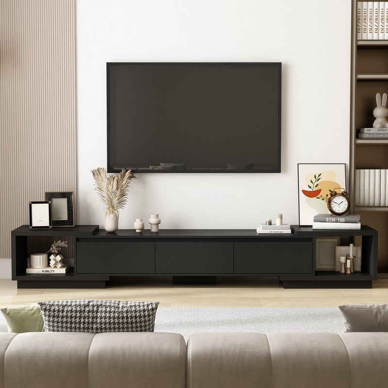FUFU&GAGA Lowboard TV Schrank für Fernseher,Fernsehtisch mit 3 Schubladen 270 cm
