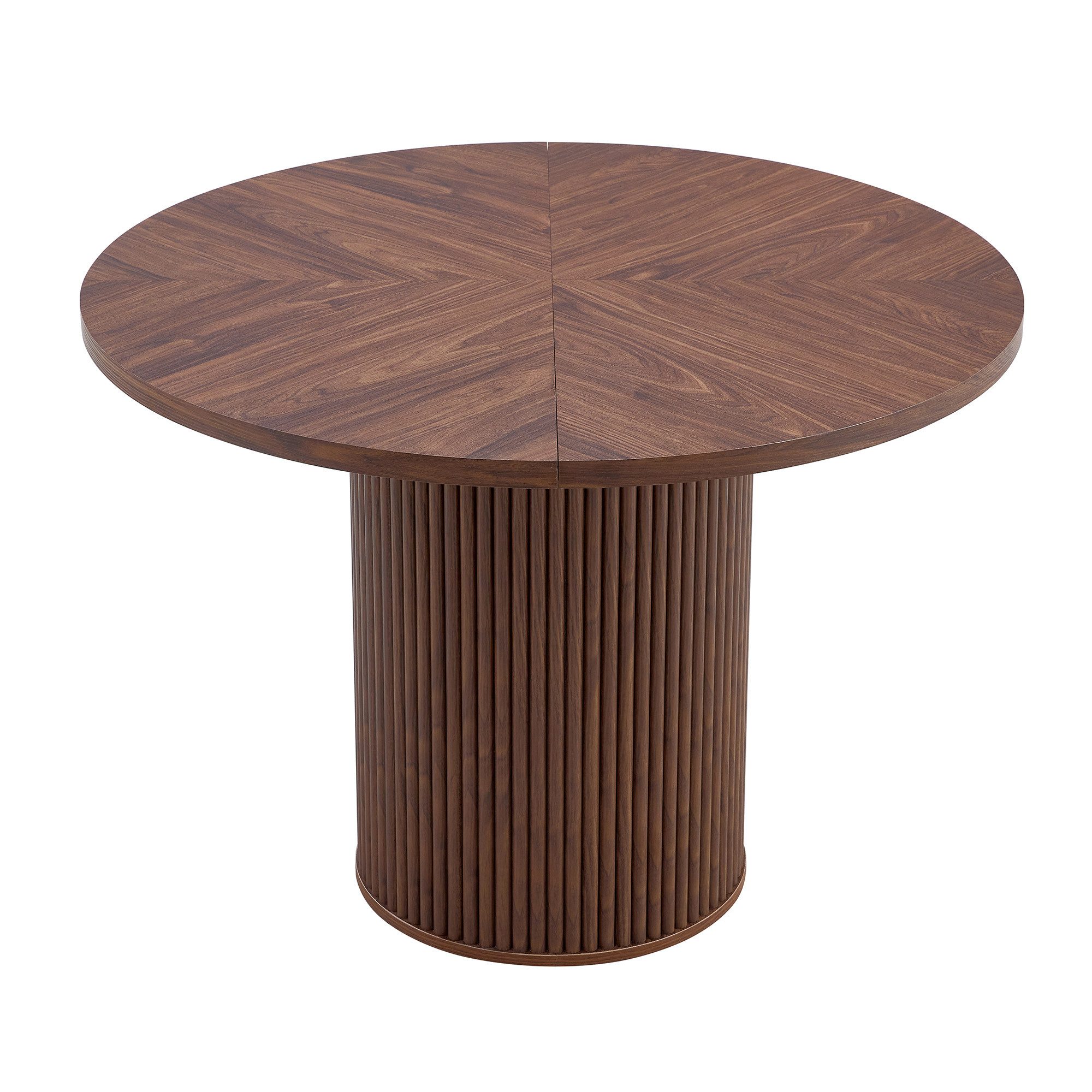 JUFU Esstisch aus MDF, rund ca. 100 cm Ø, Wohnzimmertisch, Couchtisch, Küchentisch (1-St), Modernes Holz-Design für Esszimmer & Küche