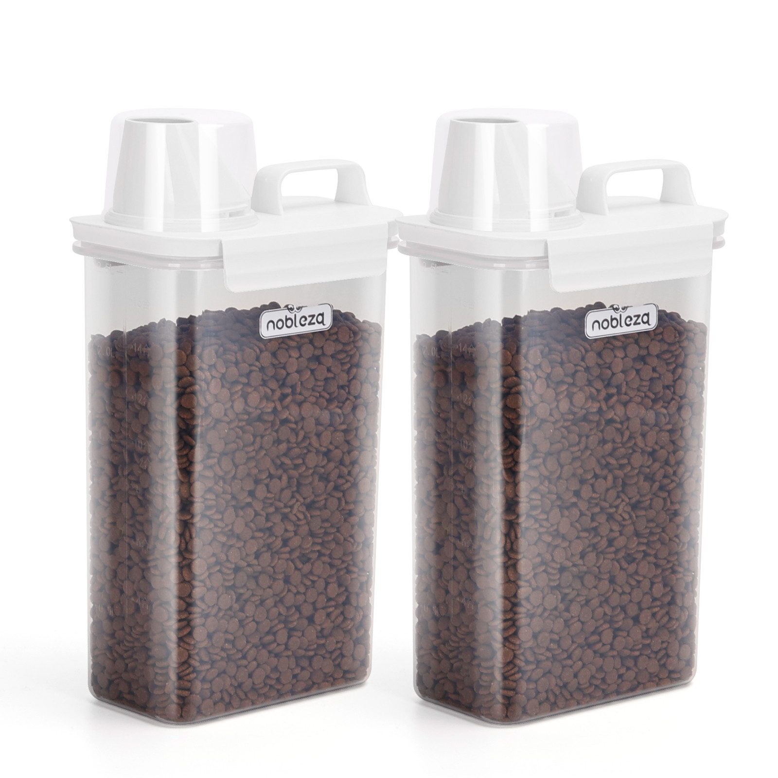 nobleza Futterbehälter Futterbehälter für Haustiere Behälter für Haustiere Futter 2.5L, (2-tlg)