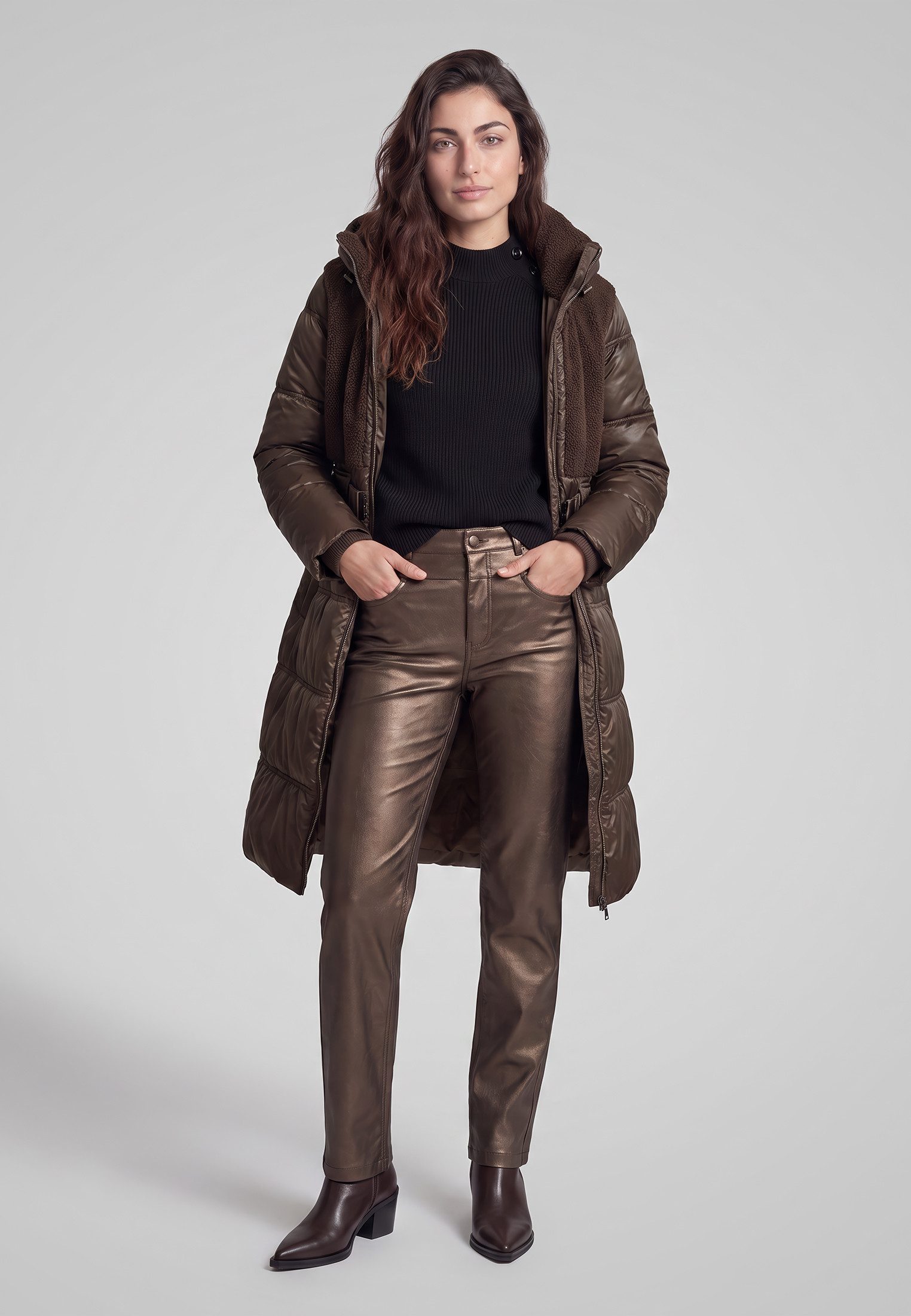 MARC AUREL Outdoorjacke mit Taillengürtel
