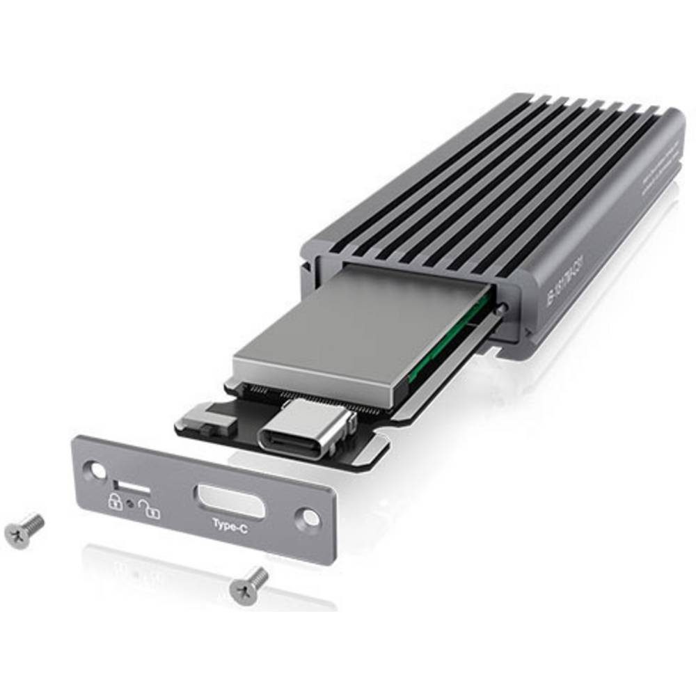 ICY BOX Festplatten-Gehäuse M.2 NVMe SSD Gehäuse mit Schreibschutz IB-1817M-C31 USB 60509, Schreibschutzschalter