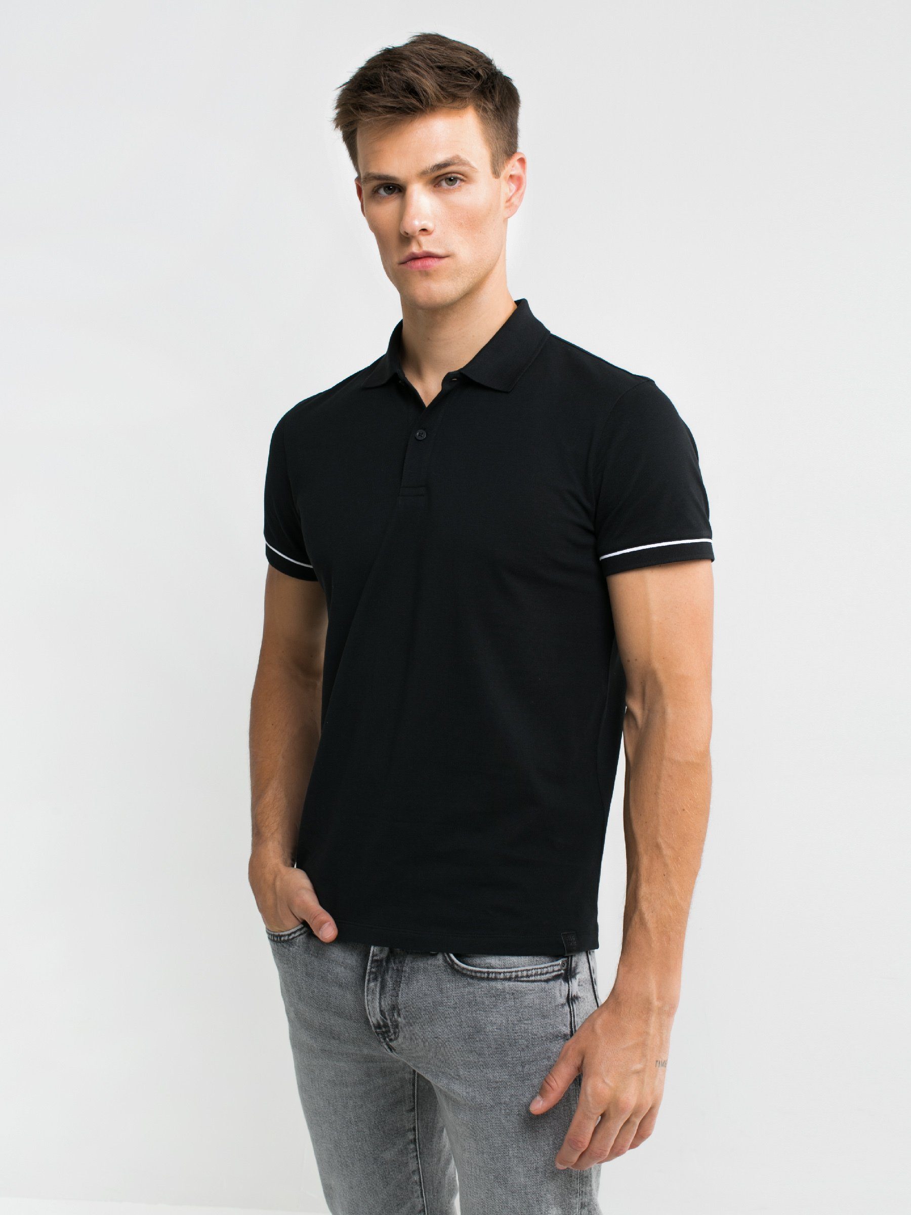 SCHWARZ Poloshirt BIG STAR GETAH