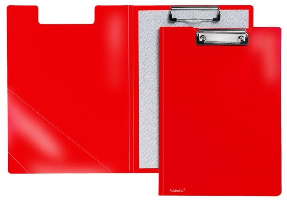 FOLDERSYS Papierkorb Foldersys Klemmbrett-Mappe Standard rot