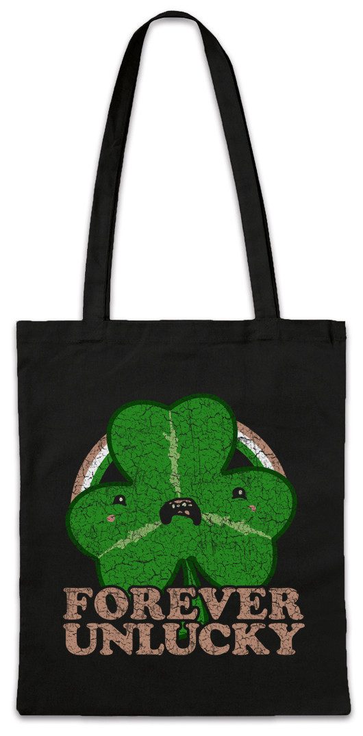 Beuteltasche Forever Unlucky Trefoil Stofftasche Bad Luck Pech Kleeblatt Cloverleaf