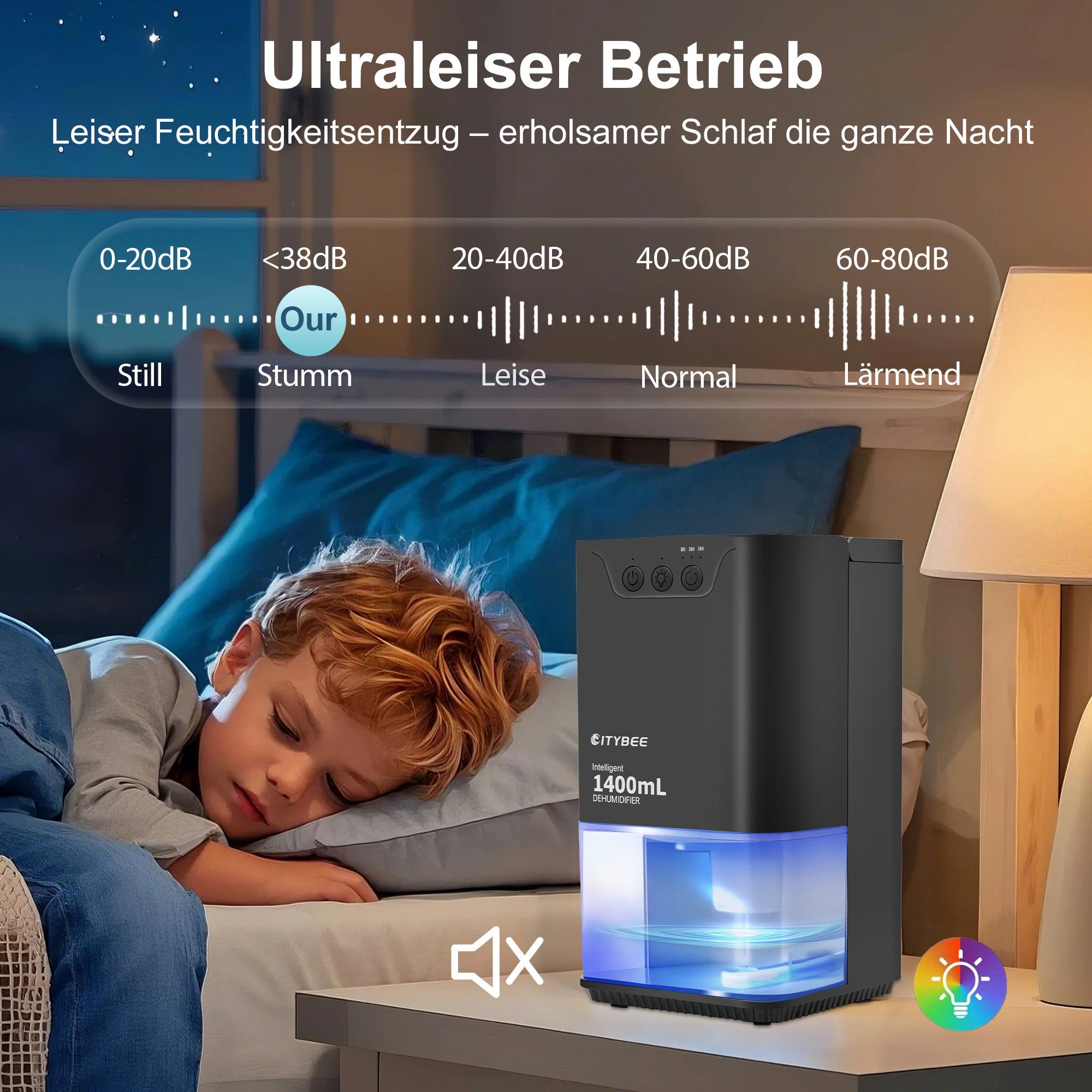 ZMH Luftentfeuchter Elektrisch 1400ml Leiser Dehumidifier günstig online kaufen