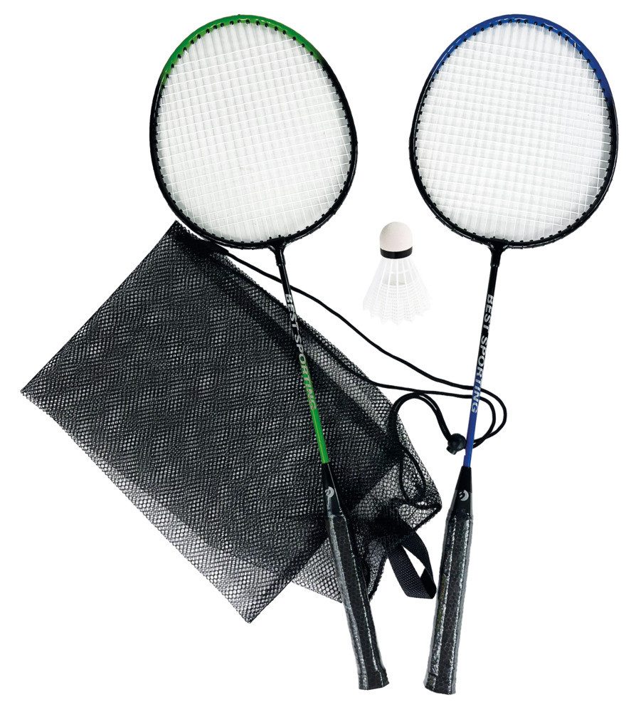 Best Sporting Badmintonschläger Badminton-Spiel-Garnitur 3teilig schwarz