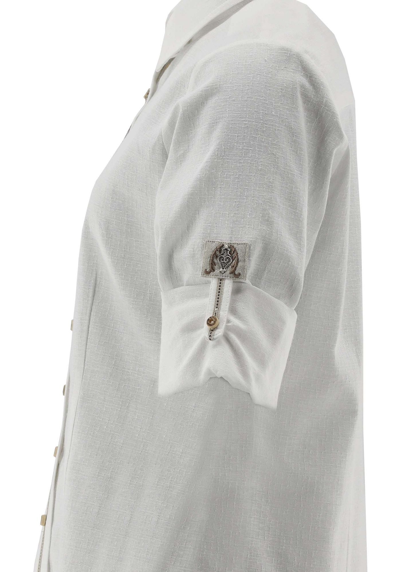 OS Trachten Trachtenbluse Fidaru Regular Fit, Liegekragen, 1/1-Krempelärmel – Bild 4 von 4