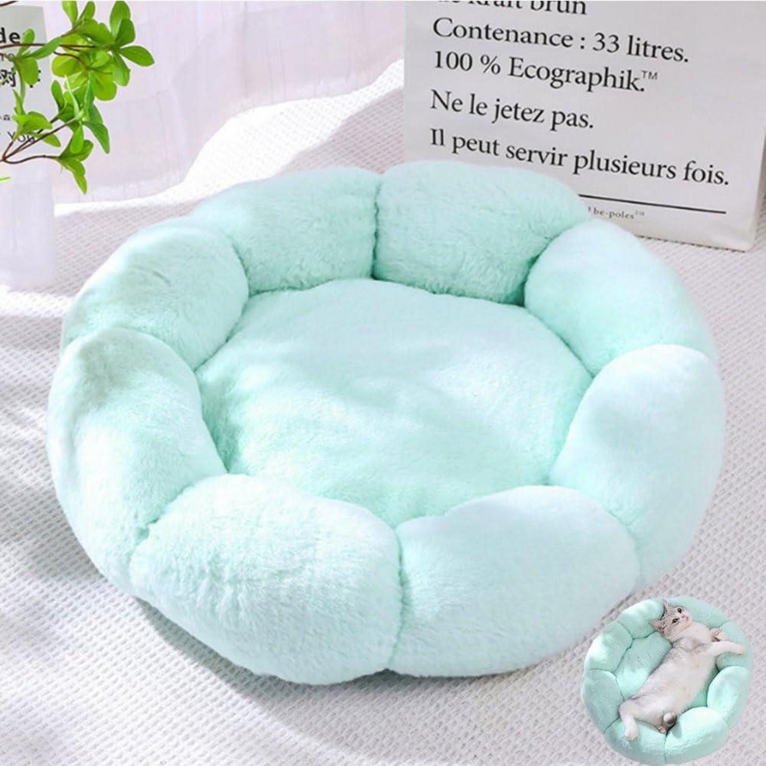 LuxusKollektion Hundebett Hundebett Blume 50cm Sanftes Grün