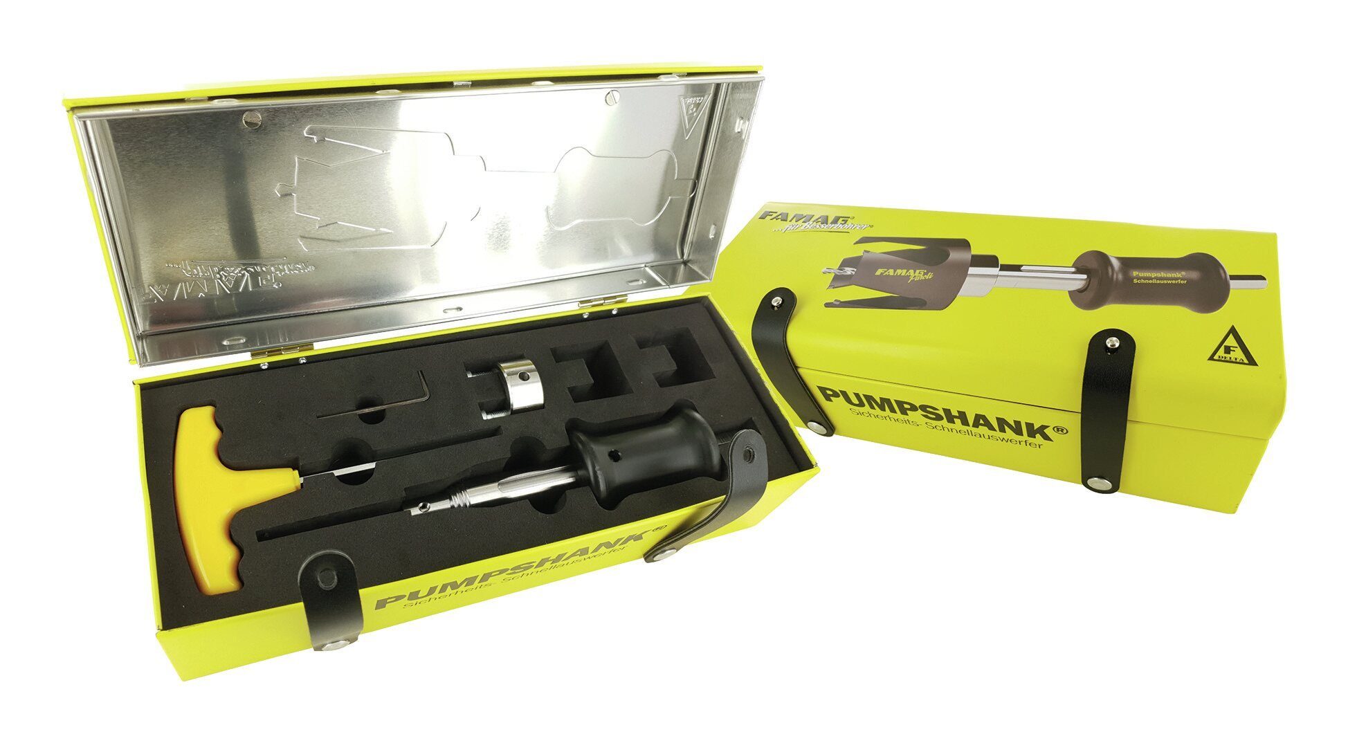 FAMAG Lochsäge, 4-tlg., Pumpshank mit Adapter und Vorbohrer