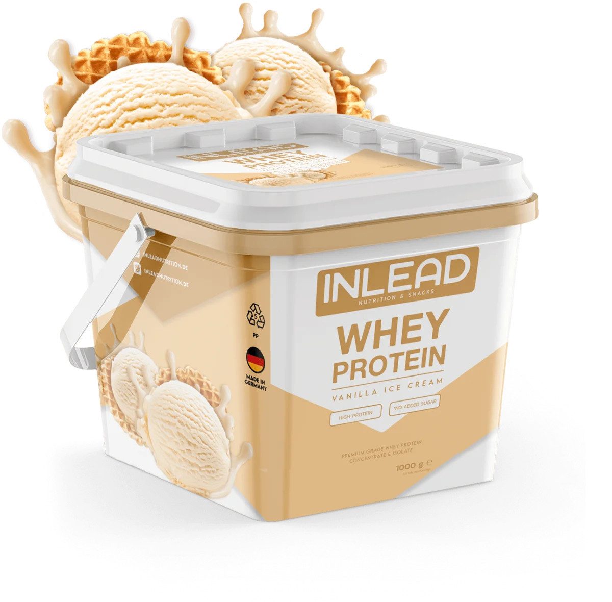 Inlead Nutrition GmbH & Co. KG Whey Protein 1000g - Vanilla Ice Cream Pulver, 1000 g, Pulver