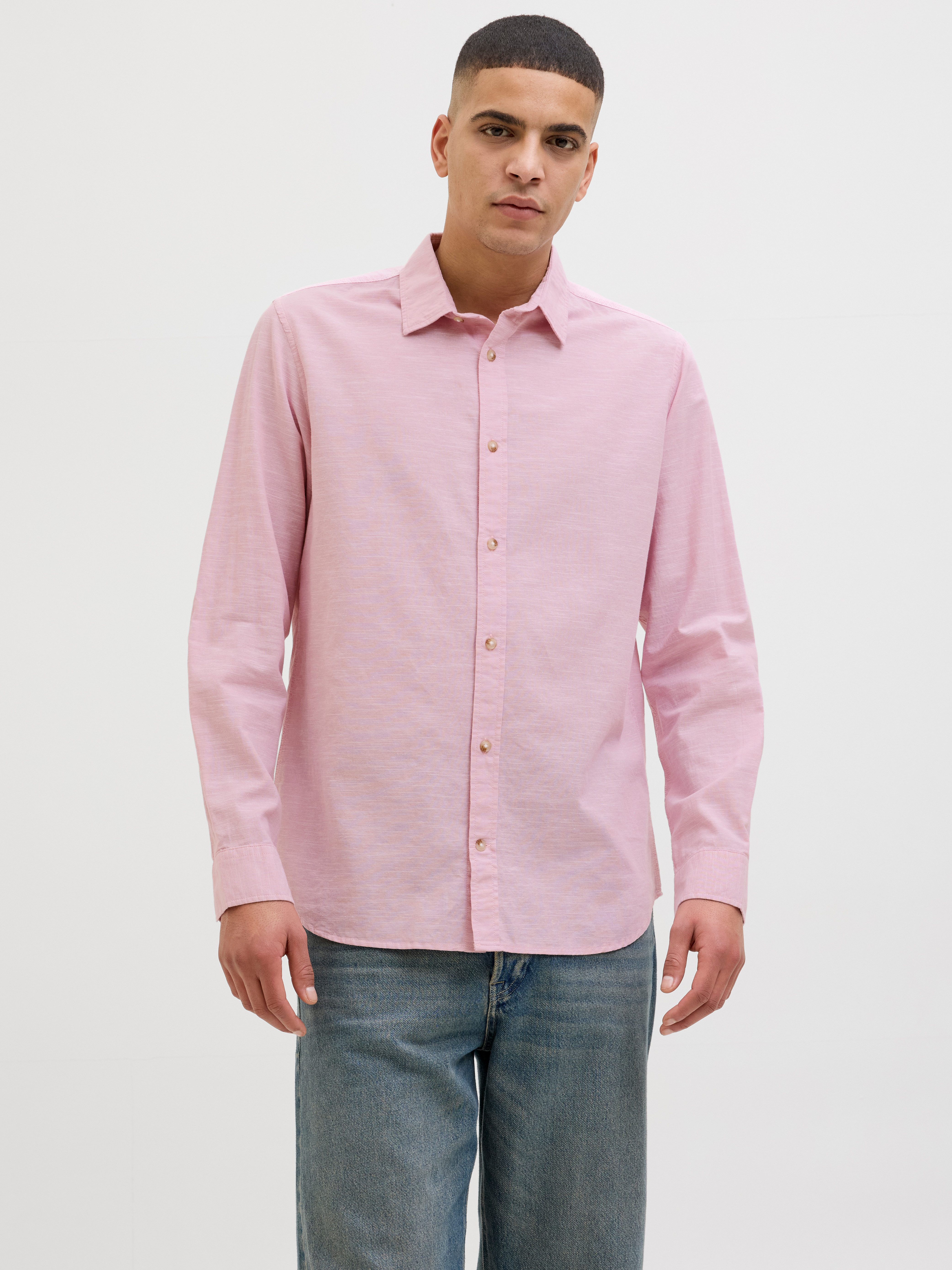 Jack & Jones Langarmhemd JJESUMMER SHIRT LS SN mit Hemdkragen günstig online kaufen
