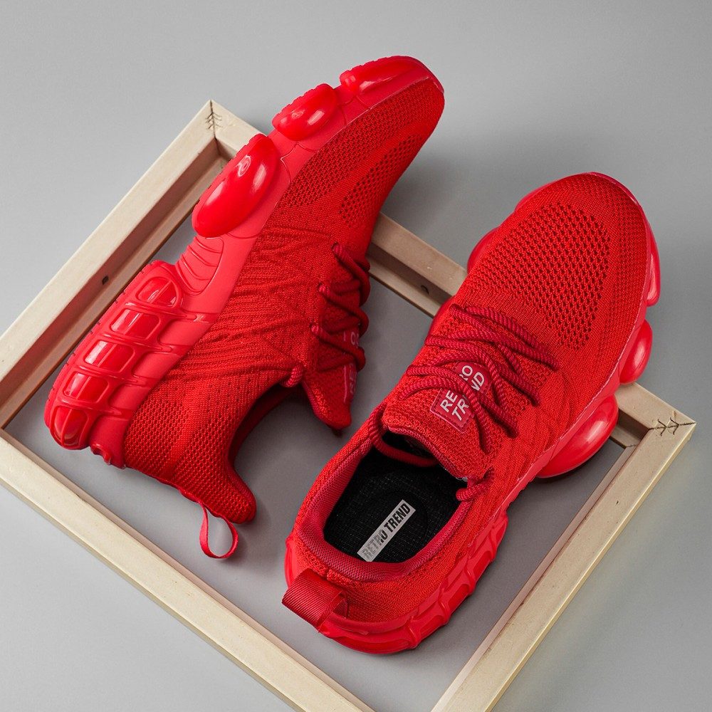 HUSK'SWARE Sneaker (TPR-Außensohle, Flyknit-Obermaterial, Stoßdämpfende Luftpolsterung) Herren verschleißfeste, rutschfeste