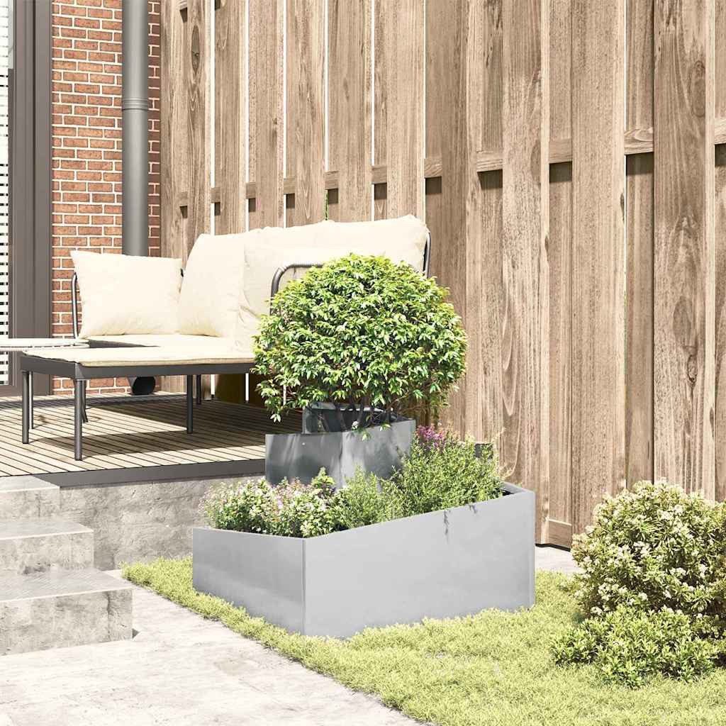 vidaXL Blumentopf Gartenblumentopf Silber 60 x günstig online kaufen
