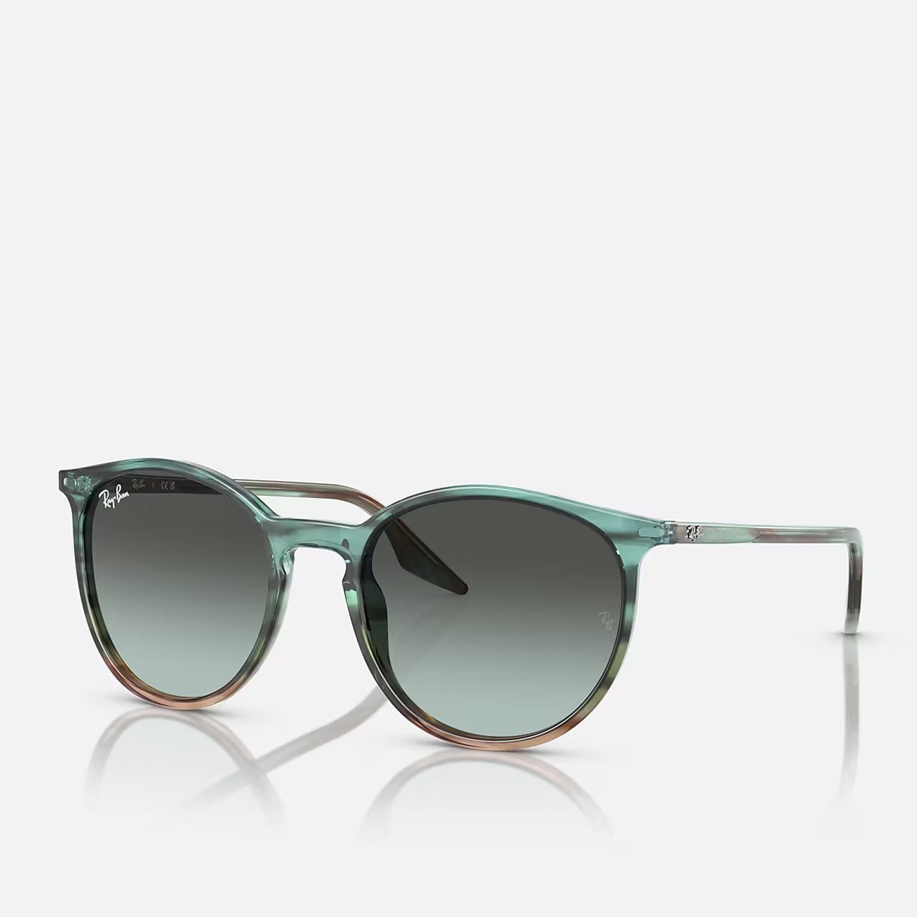 Ray-Ban Sonnenbrille Ray-Ban RB2204 Striped Blue Green Blue Vintage 54 mm günstig online kaufen