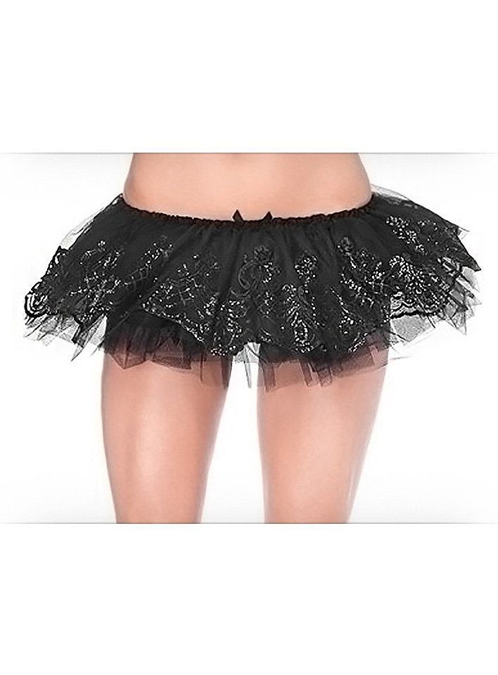 Kostüm Glitter Tutu schwarz
