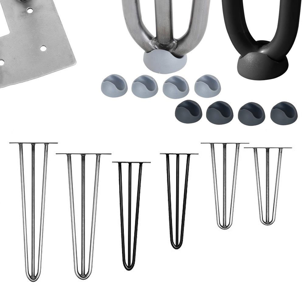 Melko Tischbein Tischgestell Hairpin Ножки для стола 4er-Set Leg Haarnadelbeine, Bodenschoner