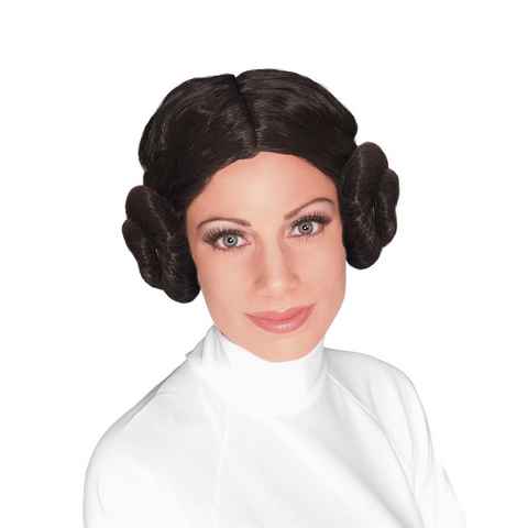 Rubie´s Kostüm-Perücke Star Wars Prinzessin Leia, Original lizenziertes Star Wars Accessoire