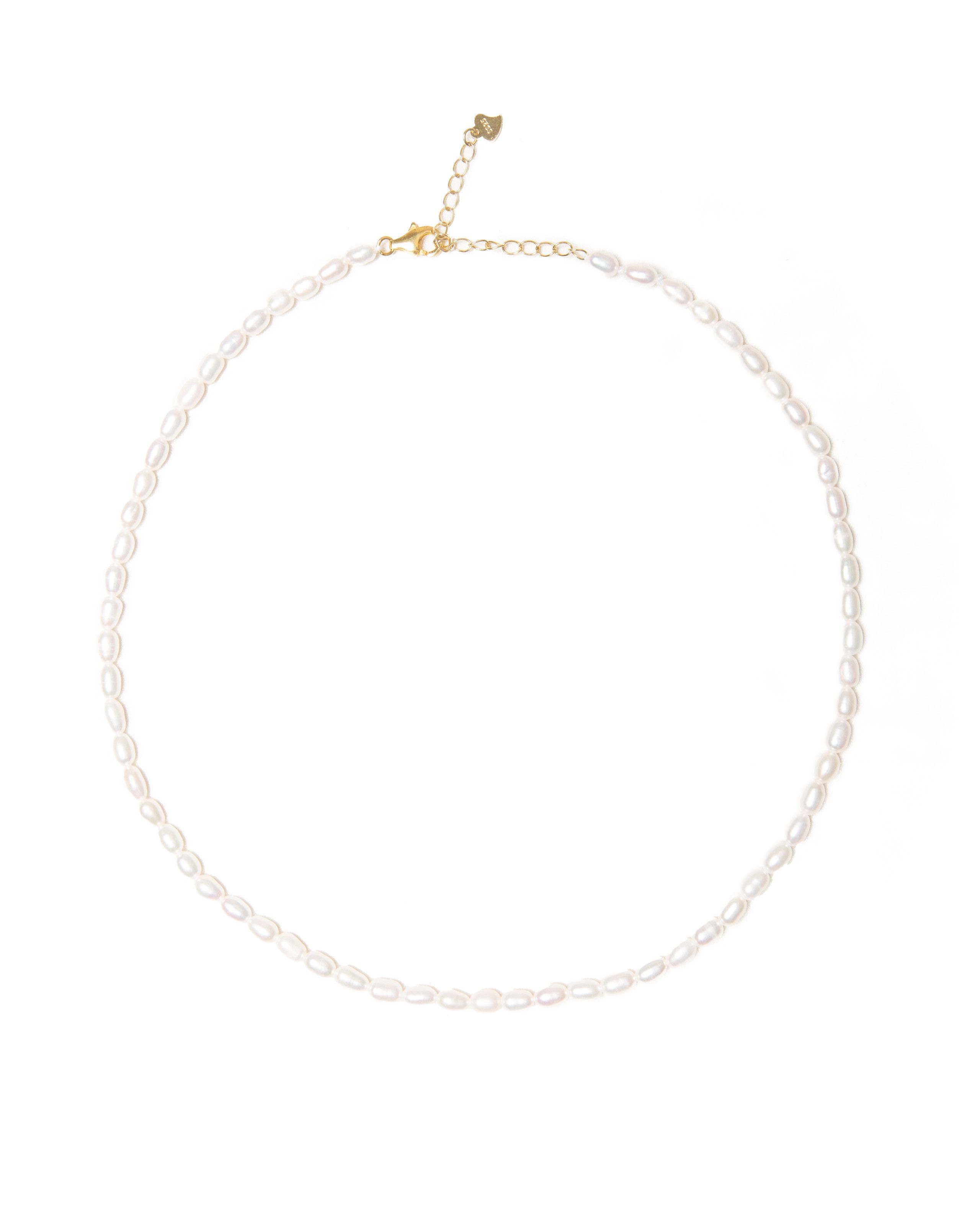 Kette mit Anhänger Perlenkette „Rice Pearl“