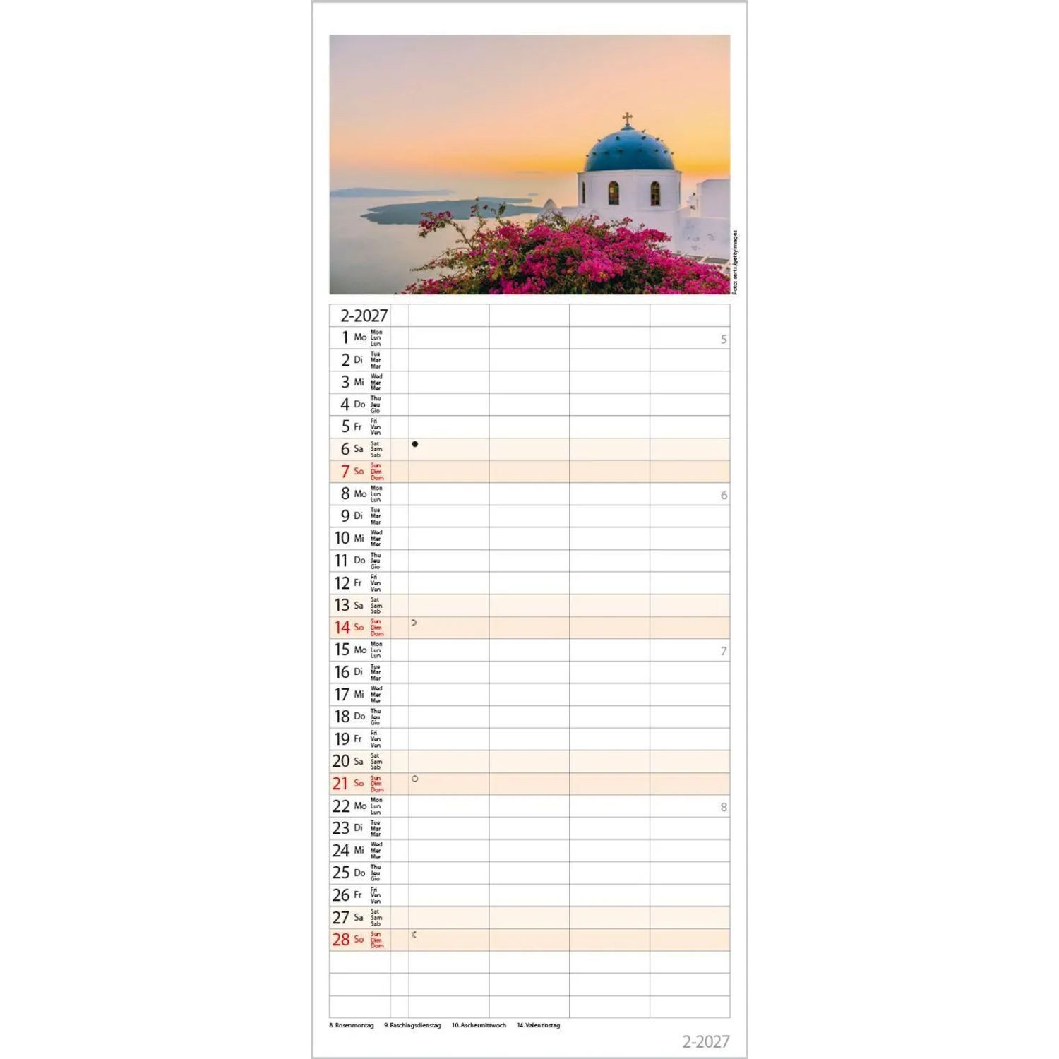 Korsch Verlag Wandkalender Familienplaner Maritim 2027