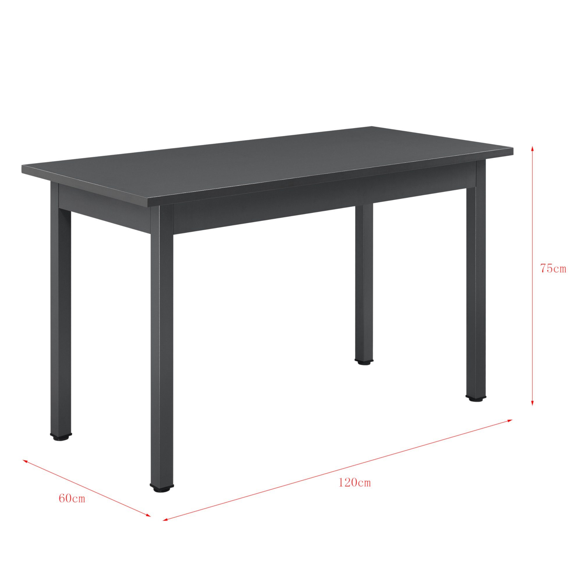 Dunkelgrau Haag« Esszimmertisch Esstisch, 120x60cm »Den Küchentisch en.casa