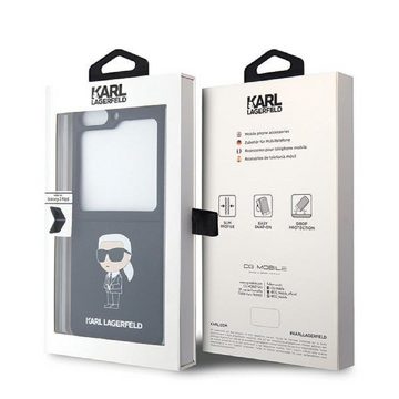KARL LAGERFELD Handyhülle Case für Galaxy Z Flip 5 Silikon schwarz 6,7 Zoll, Kantenschutz