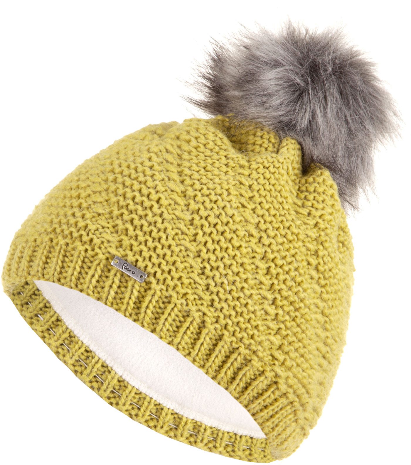 Faera Bommelmütze Wintermütze Damen Herren Mütze Beanie Haube gefüttert Bommelmütze 16