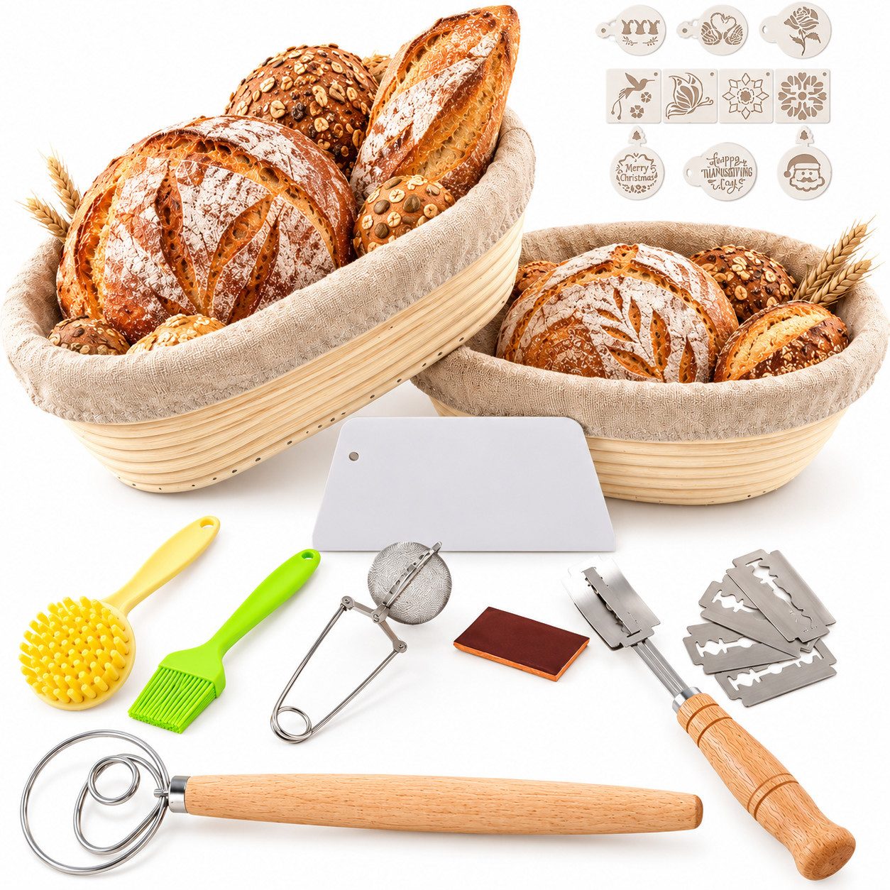 DUMOS Brotkorb 10-teiliges Brotbackwerkzeug-Set im europäischen Stil, (1-tlg)