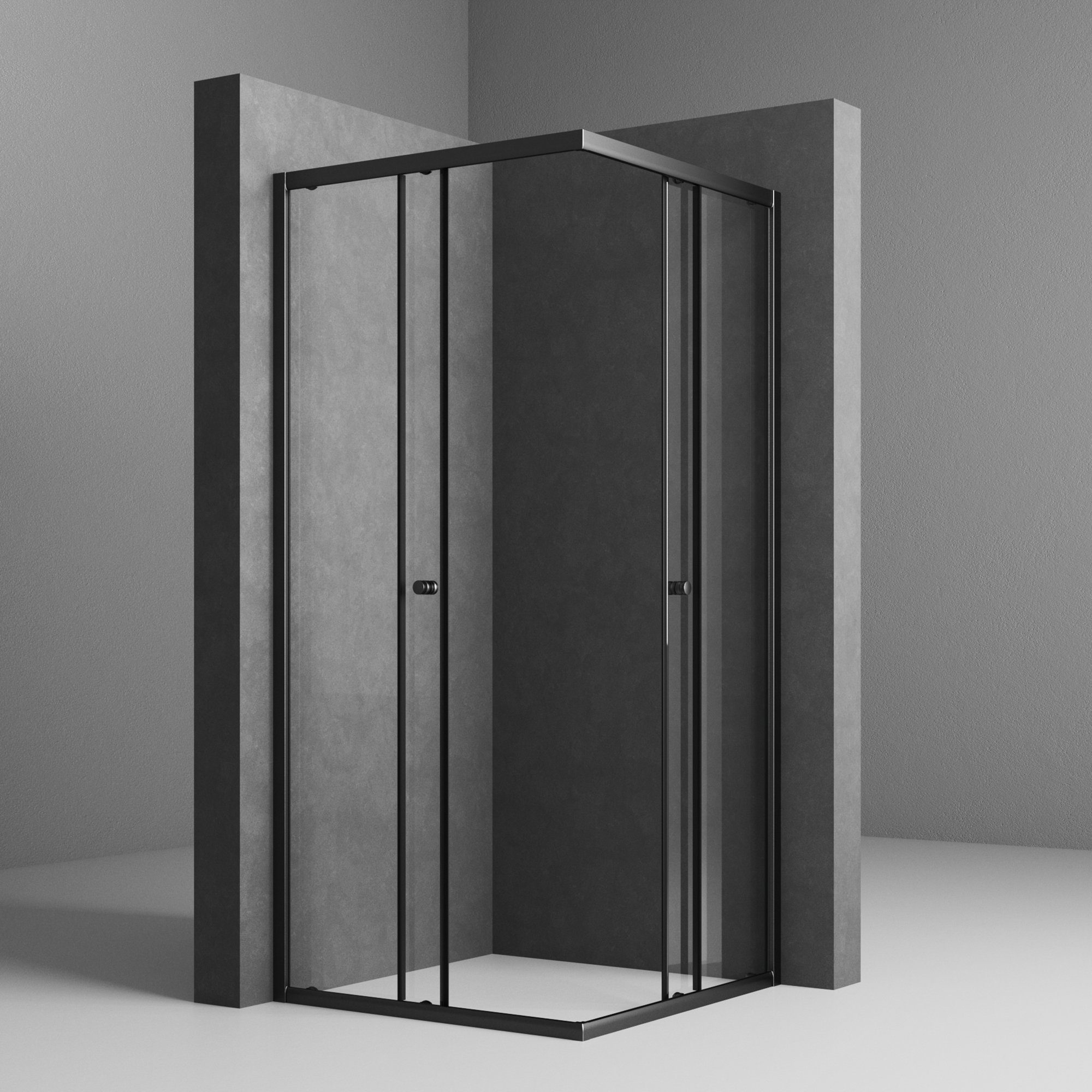 Boromal Eckdusche Duschkabine 80x80 Schiebetür Eckeinstieg, günstig online kaufen