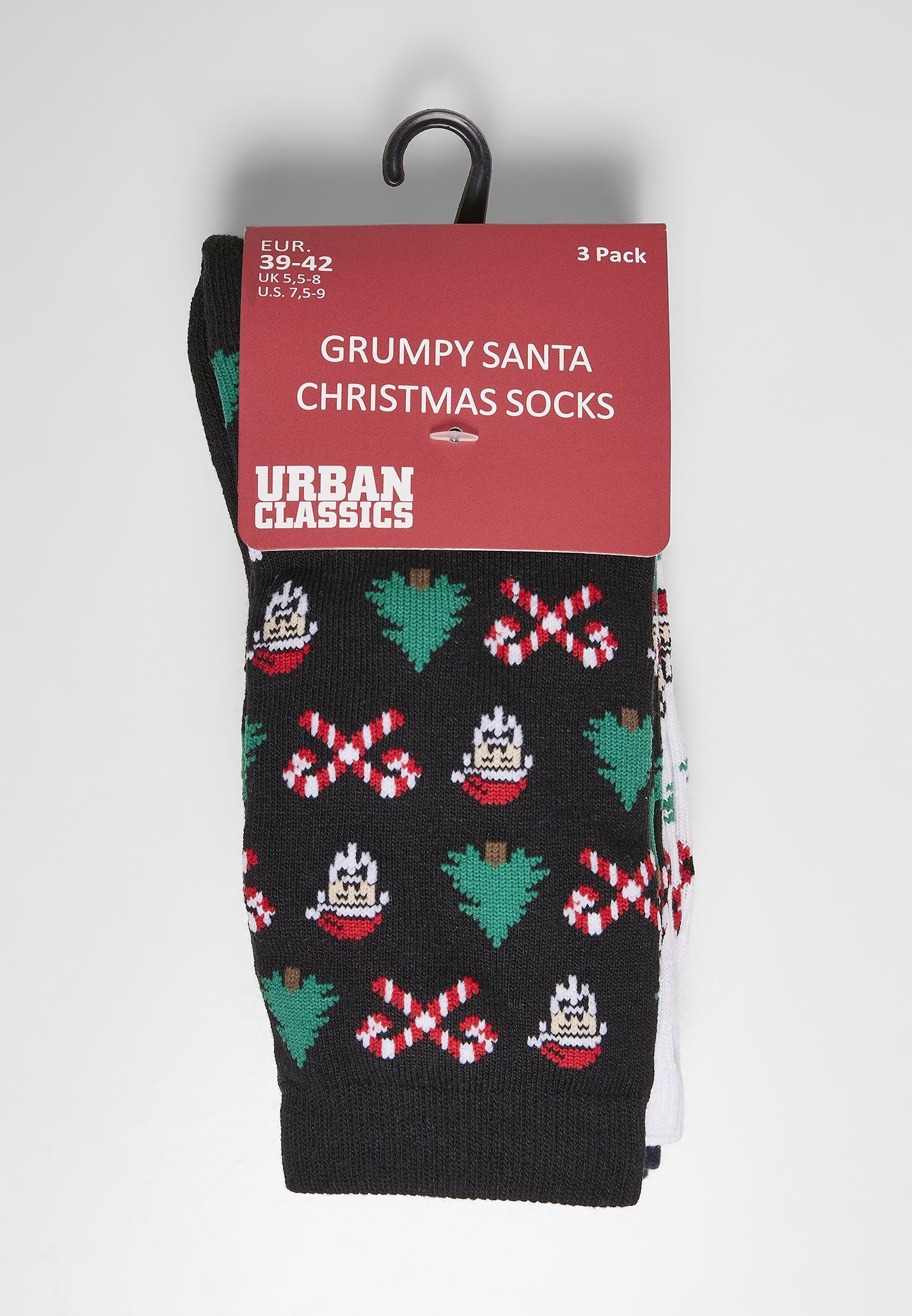 Socks URBAN (1-Paar) Freizeitsocken Accessories Christmas CLASSICS Santa Grumpy 3-Pack