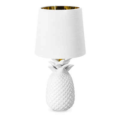 Navaris Tischleuchte Tischlampe Ananas Design - 35cm hoch - Dekolampe mit E14 Gewinde