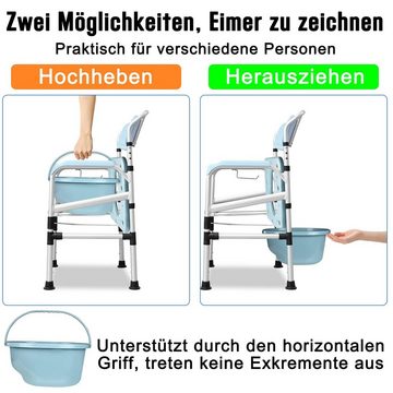 AUFUN Toiletten-Stuhl Toiletten-Stuhl höhenverstellbar, für Behinderte Person, ältere