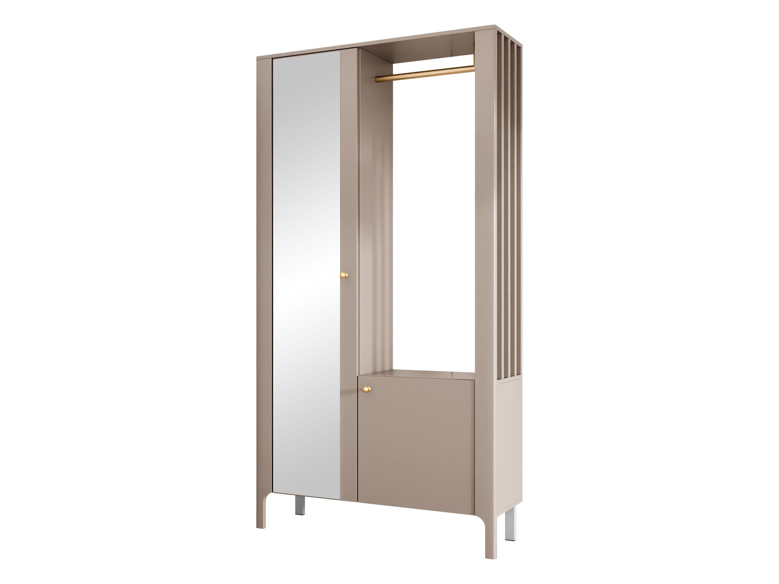 MIRJAN24 Garderoben-Set Malumi, (mit zwei Drehtüren), Frontspiegel, Kleider günstig online kaufen