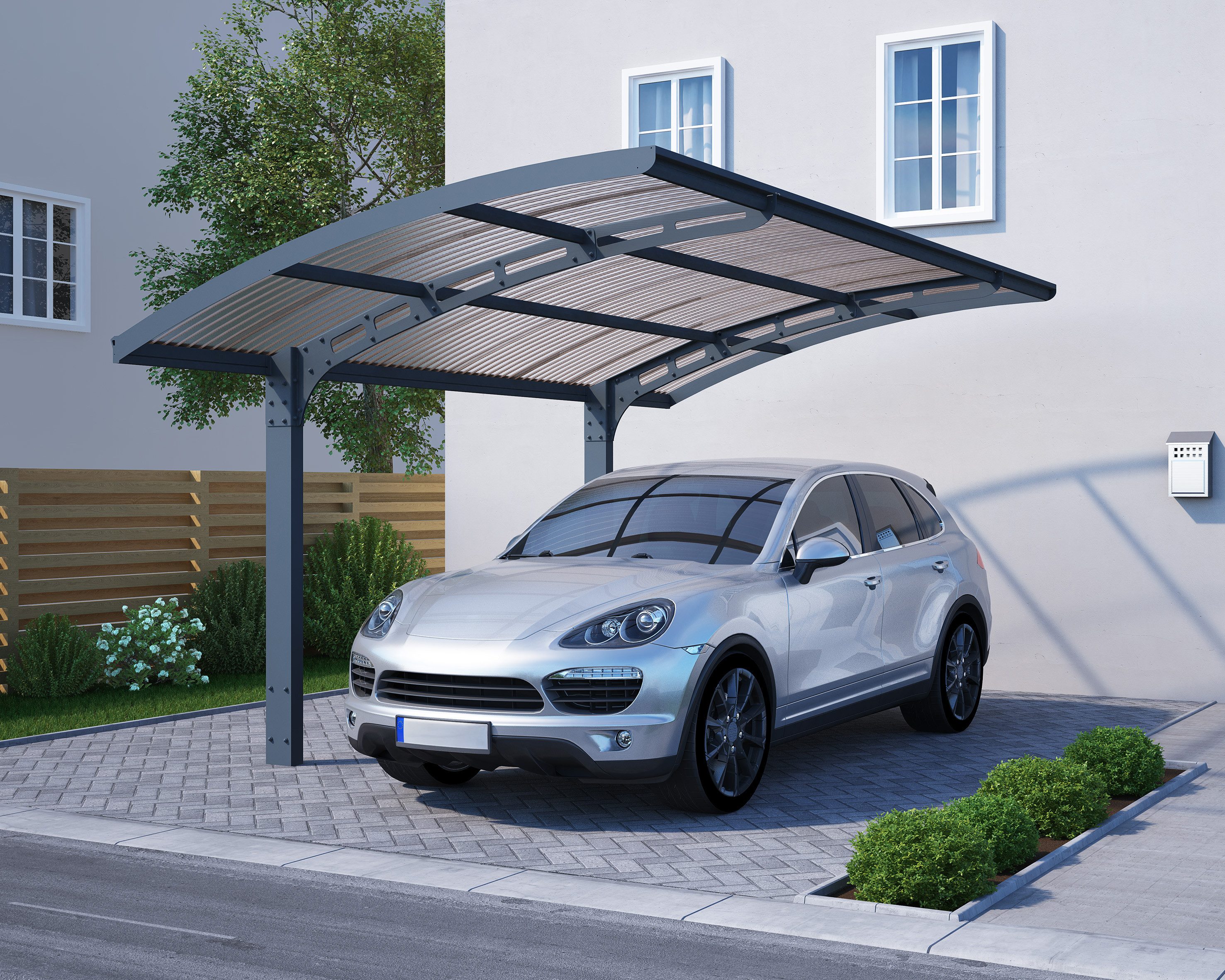 Palram - Canopia Einzelcarport Arizona, BxT: 289x495 cm, 205 cm Einfahrtshöhe, 100% UV-geschützt