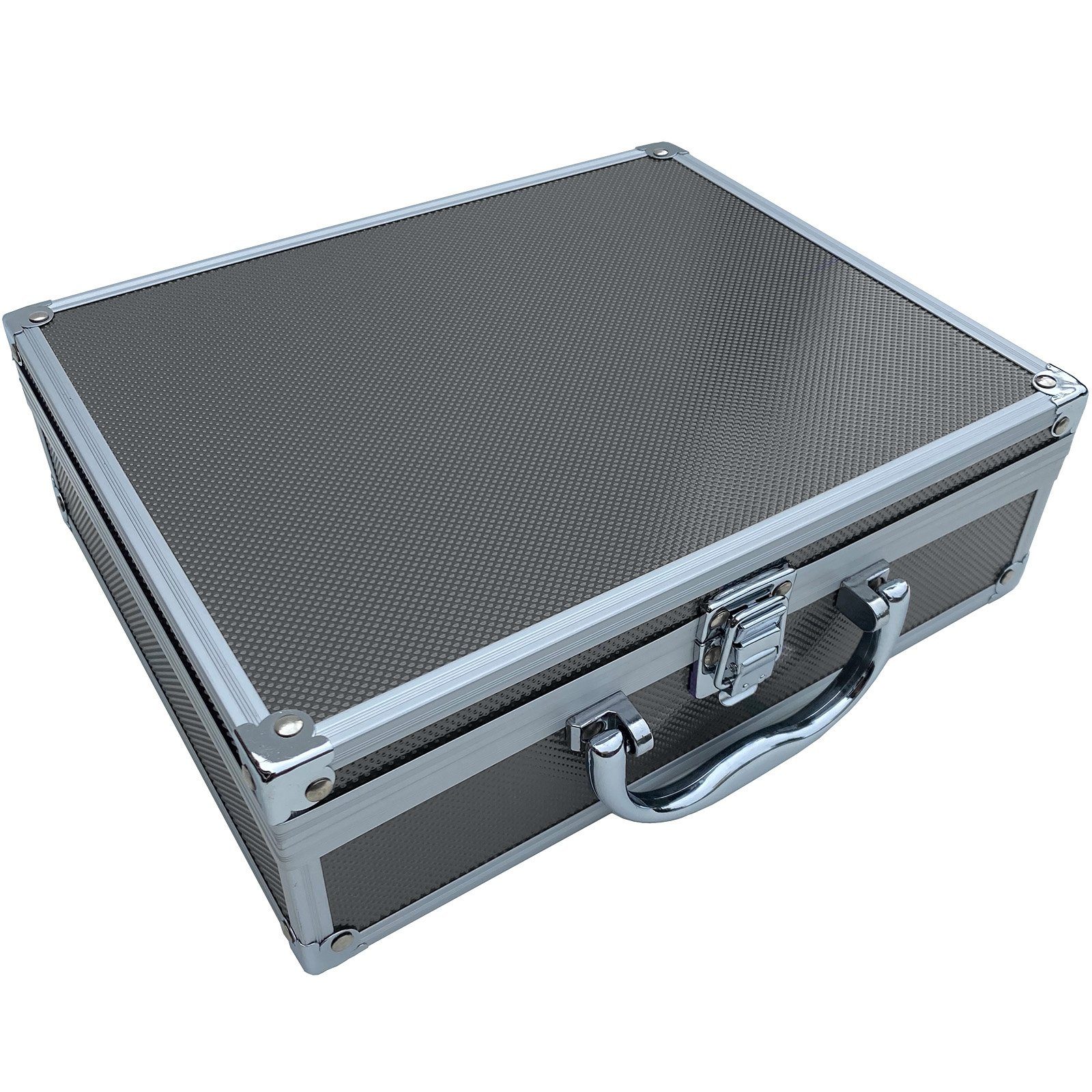 (LxBxH Aluminium Koffer Werkzeugkoffer ECI mit Box Grau verschiedene Tools Schaumstoffeinlage Farben