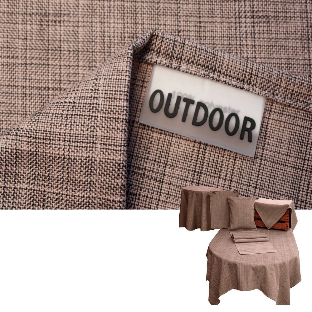 Tischdecke SAISON Outdoor Lachs Rund 145 cm Tischdecke, knitterfrei; bügelfrei;