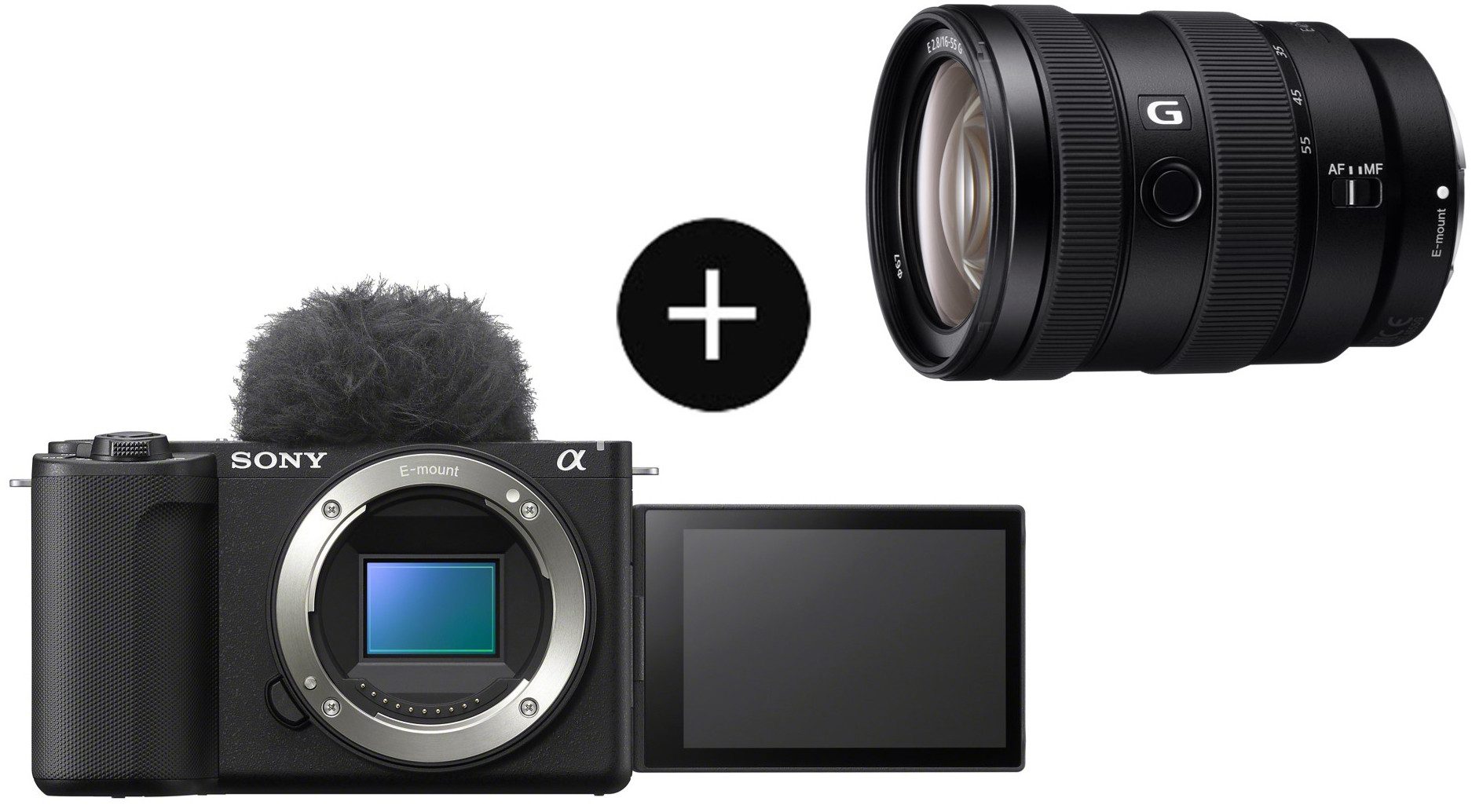 Sony Set: SEL35F18 Objektiv + ZVE10M2KB Systemkamera (Sony E 35mm F1.8 OSS, 26 MP, Bluetooth, WLAN (Wi-Fi), APS-C Spiegellose Videokamera, 4K60p Video, 4:2:2 10Bit-Aufnahme, 26MP)